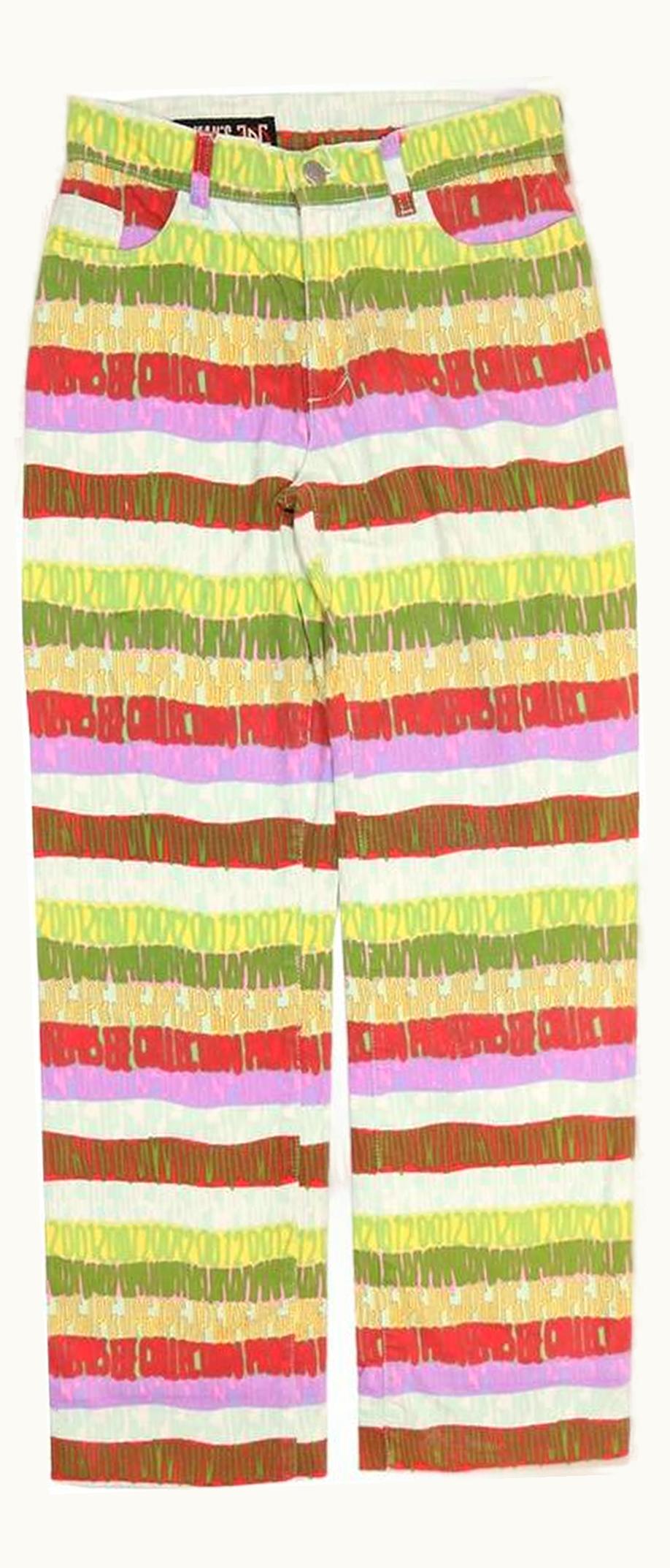 Jean Paul Gaultier Jean Paul Gaultier Typography Printed Trousers S/S 2000