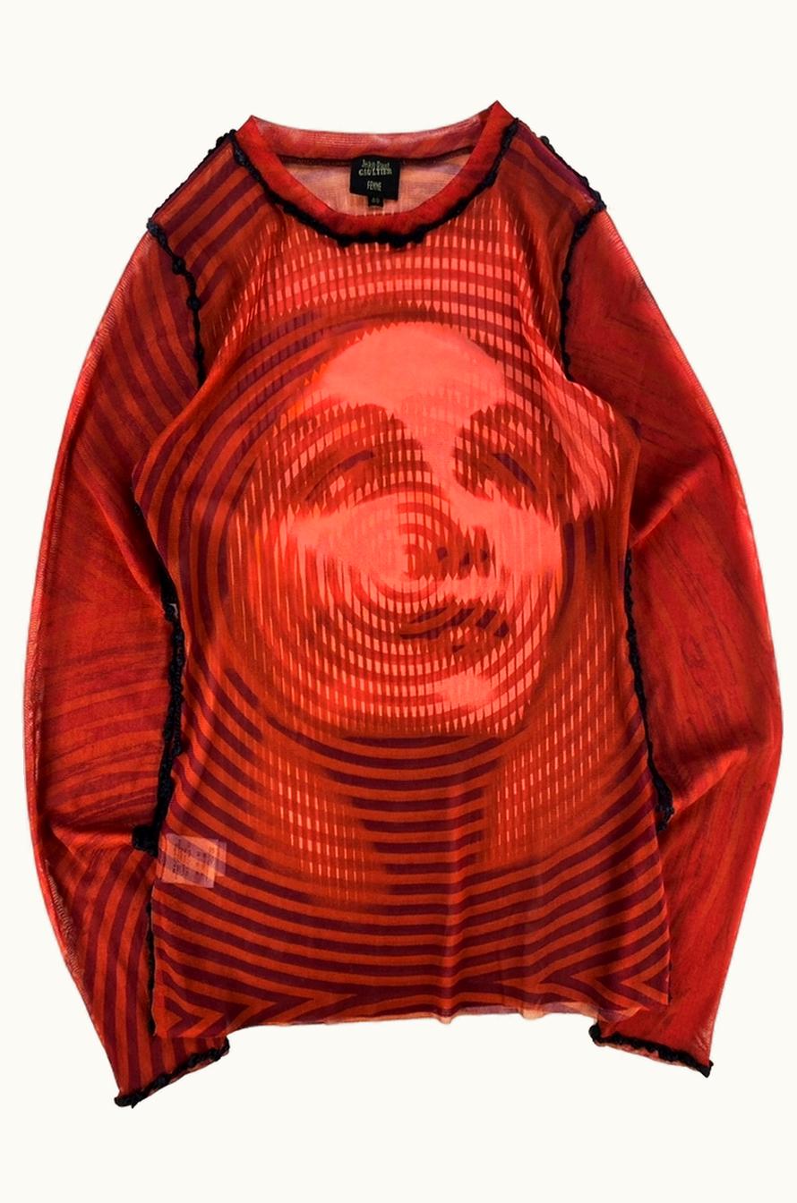 Jean Paul Gaultier Jean Paul Gaultier Marlene Dietrich Red Mesh Longsleeve A/W 2001