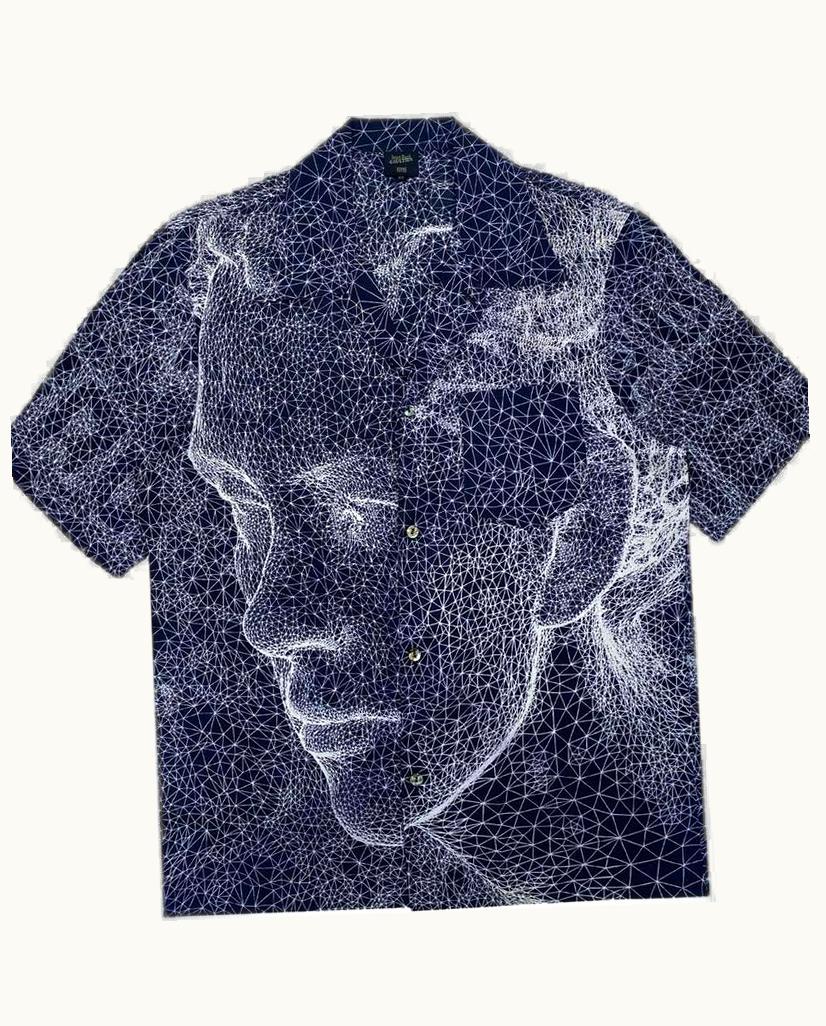 Jean Paul Gaultier Jean Paul Gaultier Face Constellation Camp Collar Shirt S/S 2001