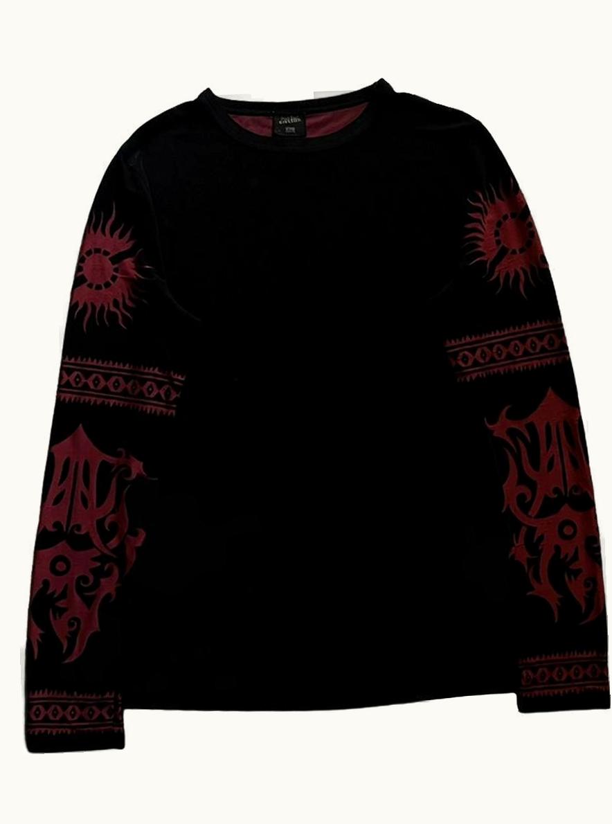 Jean Paul Gaultier Jean Paul Gaultier Tribal Tattoo Velour Long Sleeve S/S 2001