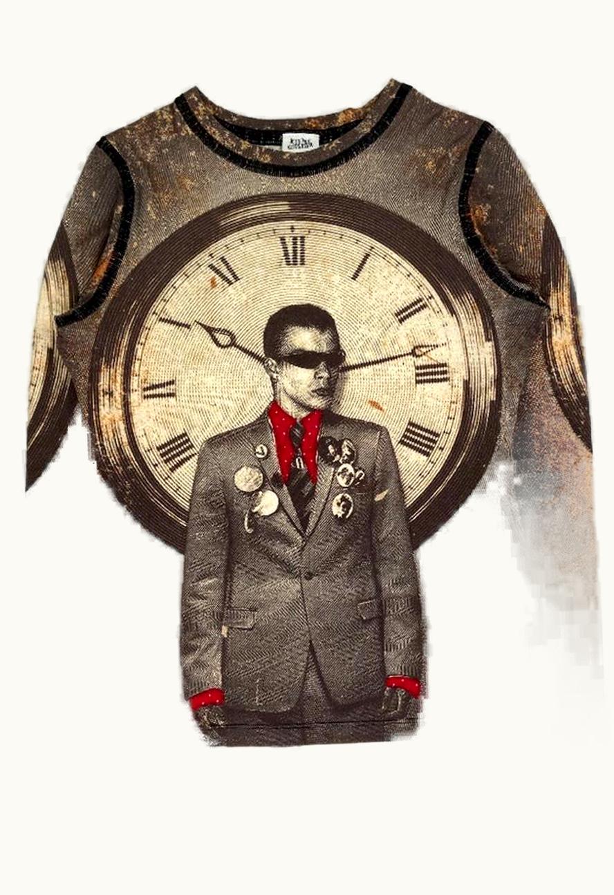 Jean Paul Gaultier Jean Paul Gaultier “clockwork” Full Print Long Sleeve T-Shirt A/W 2003