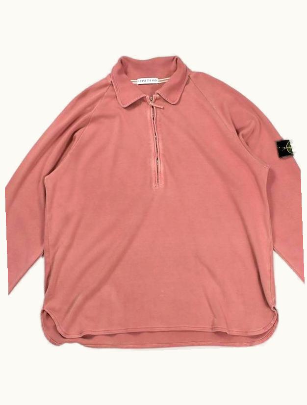 Stone Island Stone Island Dusty Pink Quarter Zip Pullover S/S 1992