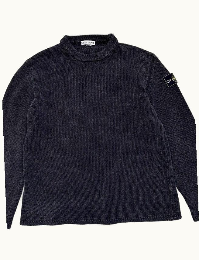 Stone Island Stone Island Spruce Heavy Knit Mock Neck A/W 1998