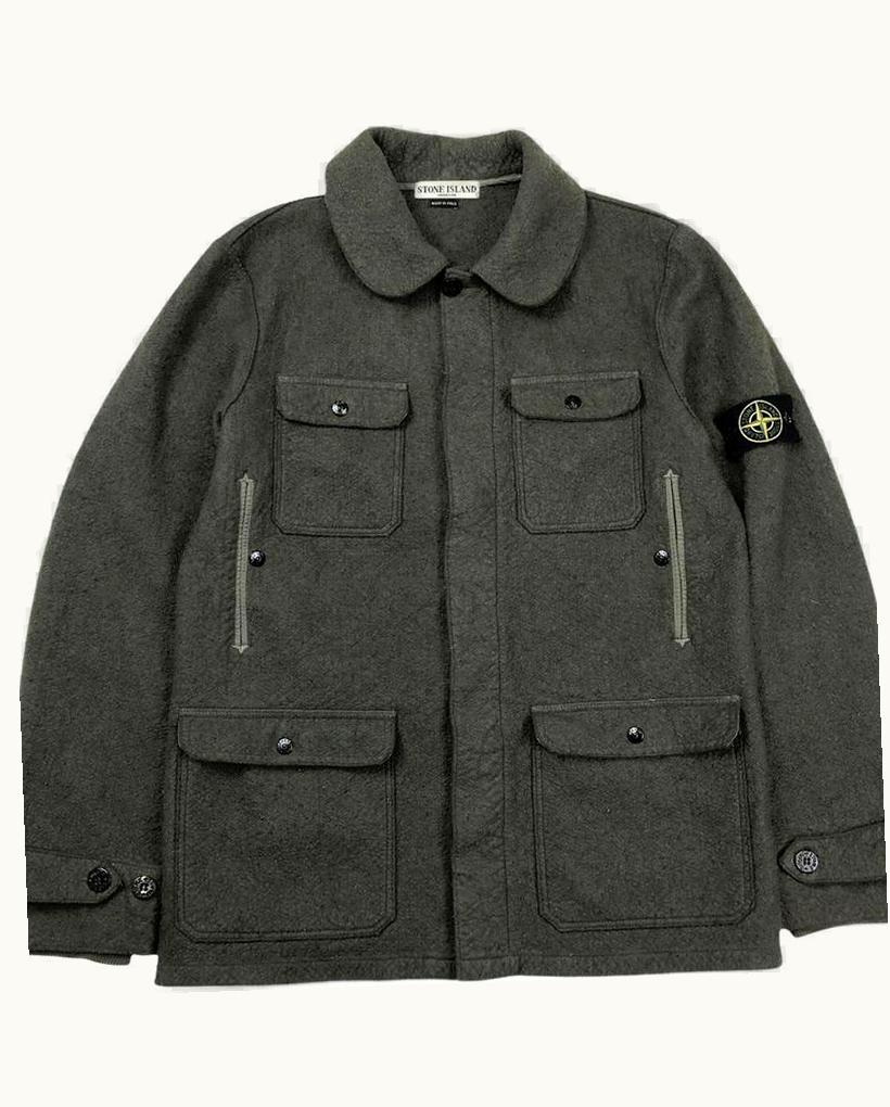 Stone Island Stone Island Multi Pocket Pea Overcoat Field Jacket A/W 2005