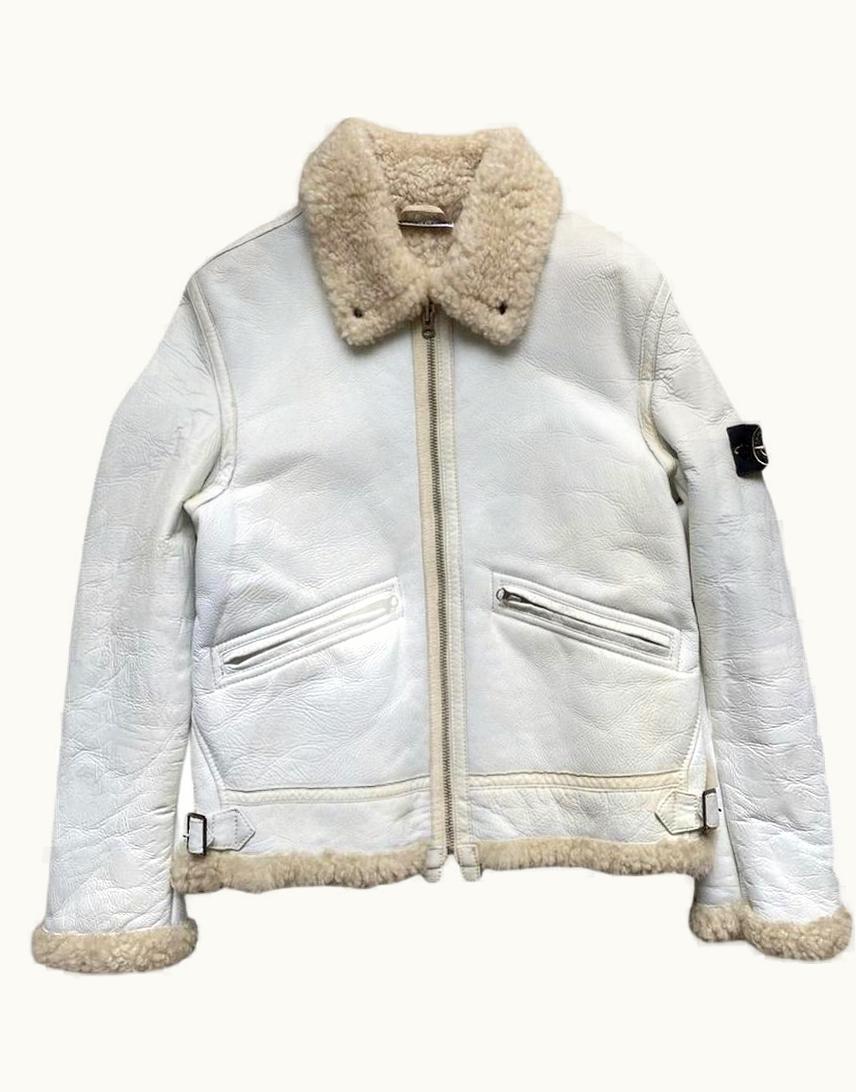 Stone Island Stone Island Hand Painted Leather Sheepskin Jacket A/W 2006