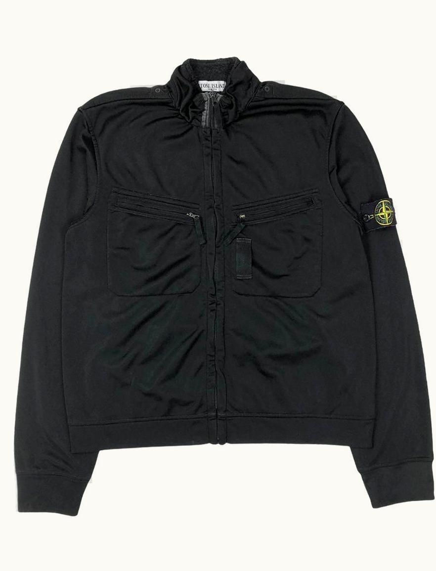 Stone Island Stone Island Black Zip-Up Jumper With Mesh Liner A/W 2007