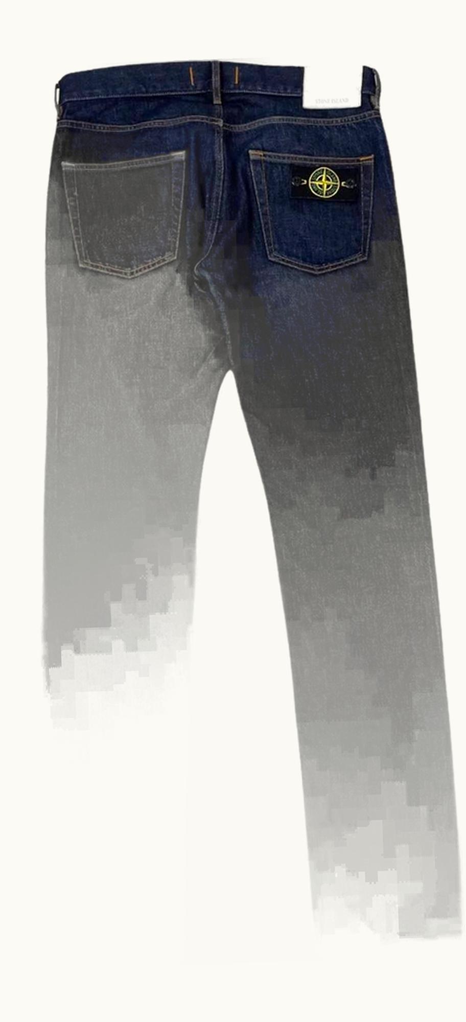 Stone Island Stone Island Contrast Stitch Dark Wash Badge Jeans S/S 2017