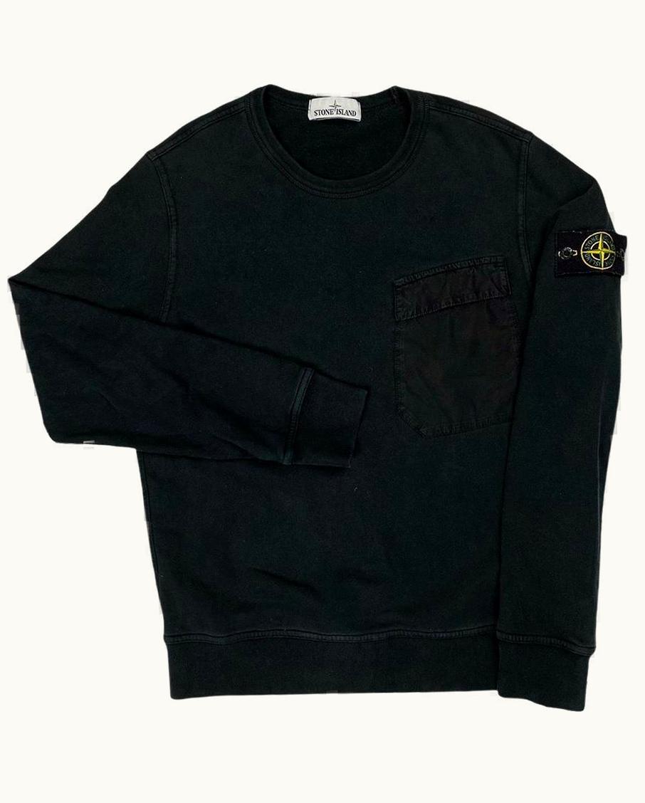 Stone Island Stone Island Washed Asymmetric Chest Pocket Jumper S/S 2018