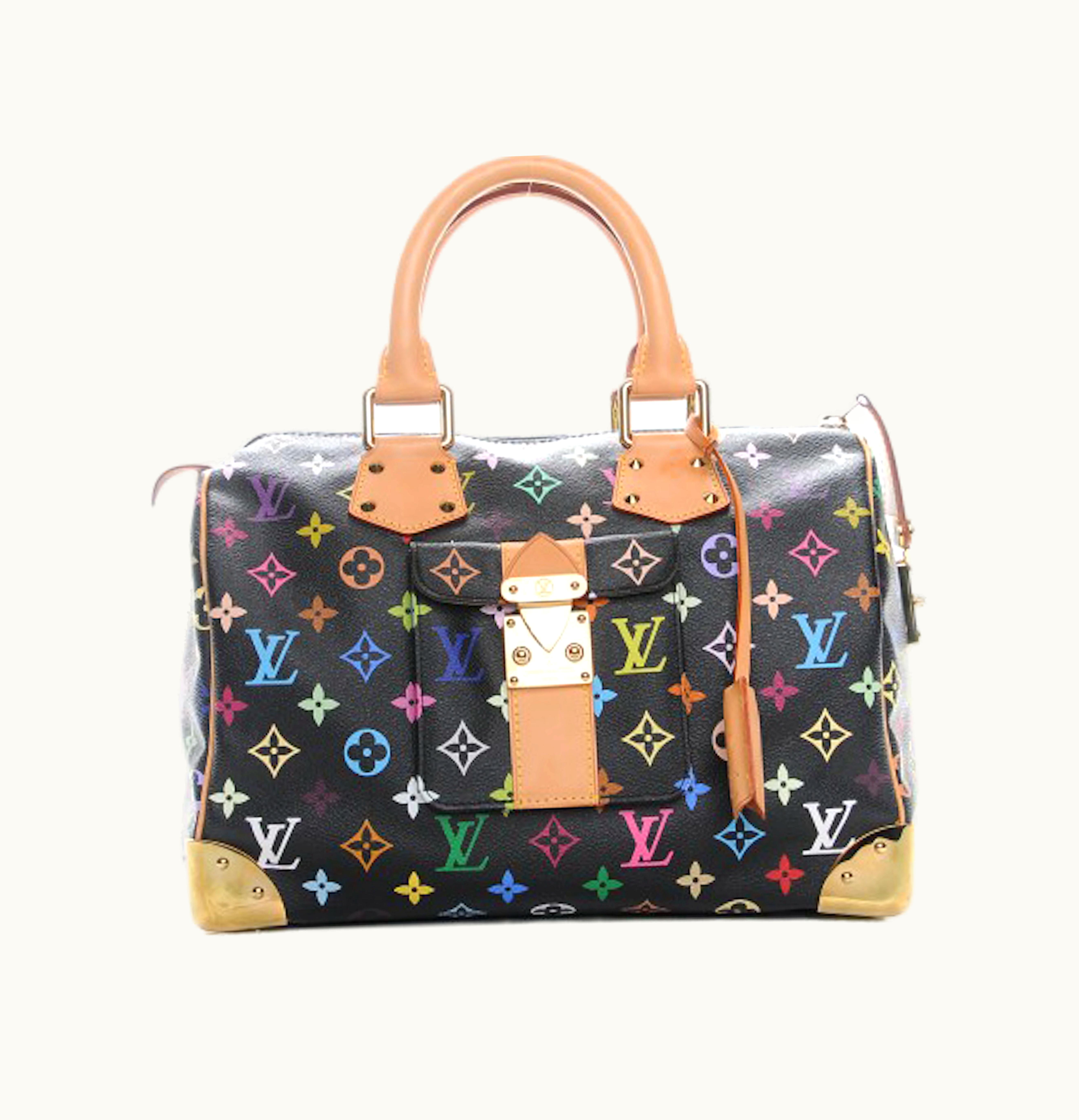 Louis Vuitton Louis Vuitton x Takashi Murakami Speedy Monogram 30 Black Multicolor