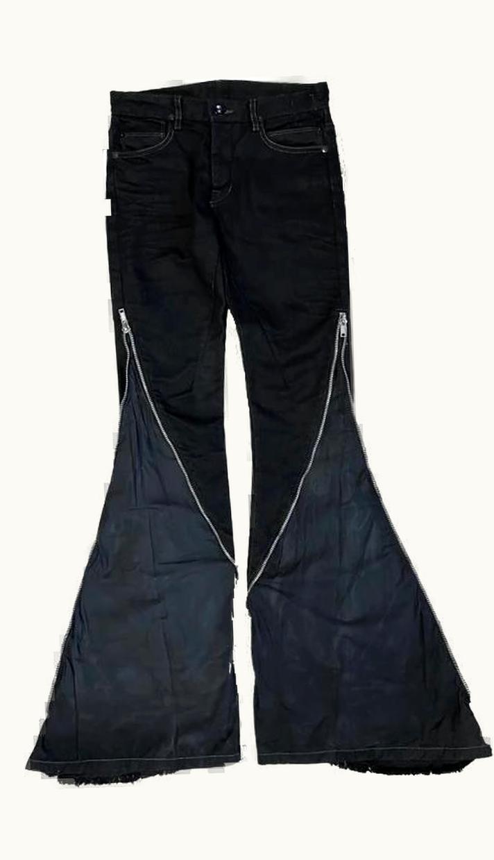 Rick Owens Rick Owens Strutter Waxed Banana Cut Denim Jeans S/S 2009