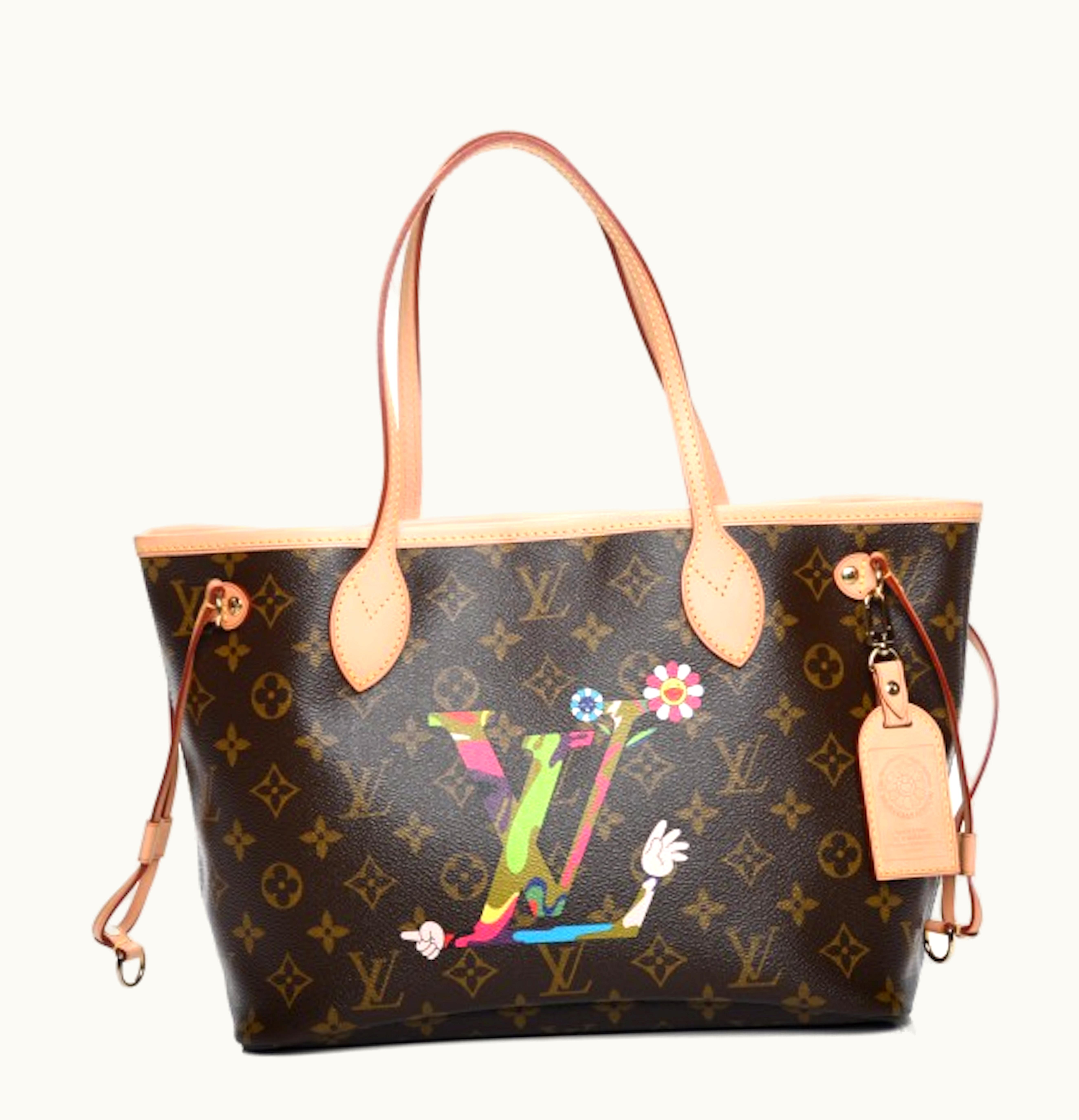 Louis Vuitton Louis Vuitton x Takashi Murakami Neverfull MOCA Without Pouch PM Pink Lining