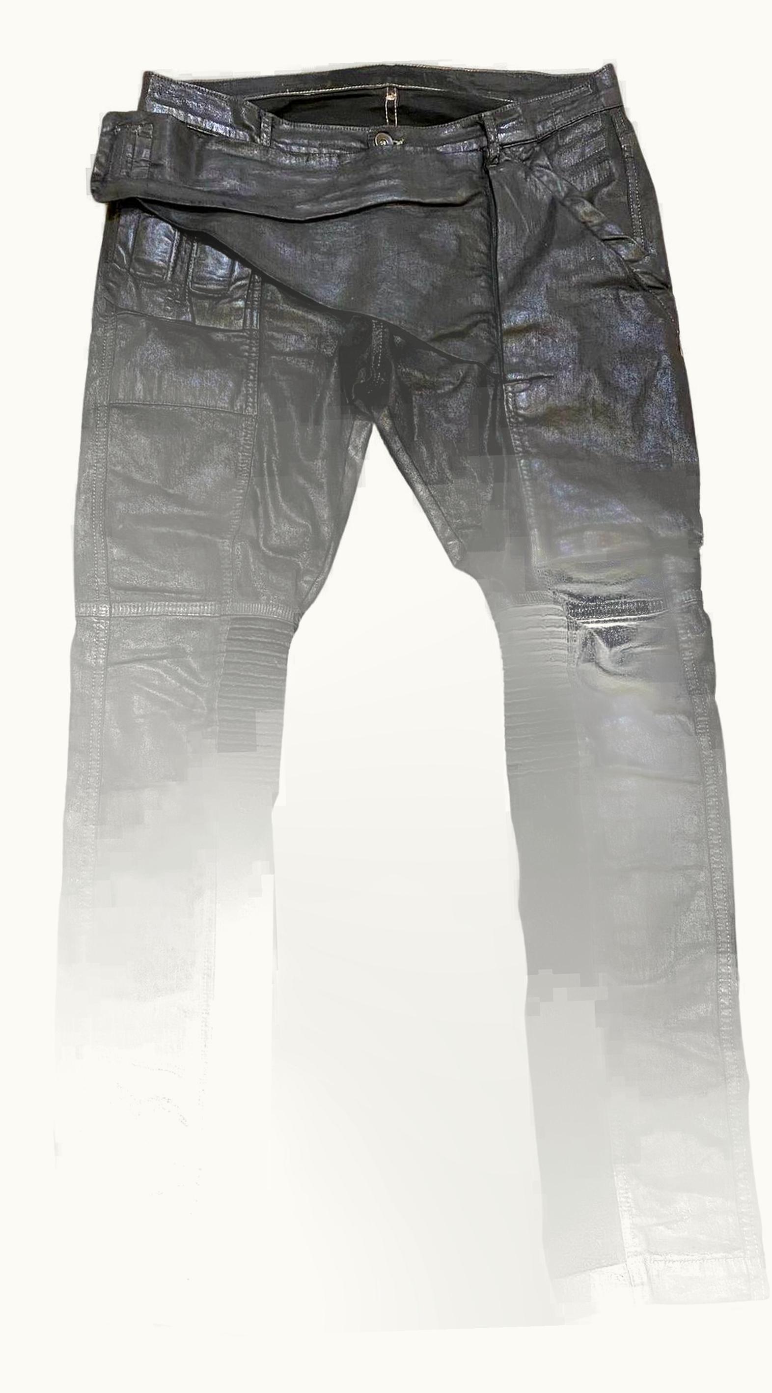 Rick Owens Rick Owens “faun” Waxed Memphis Jeans S/S 2015