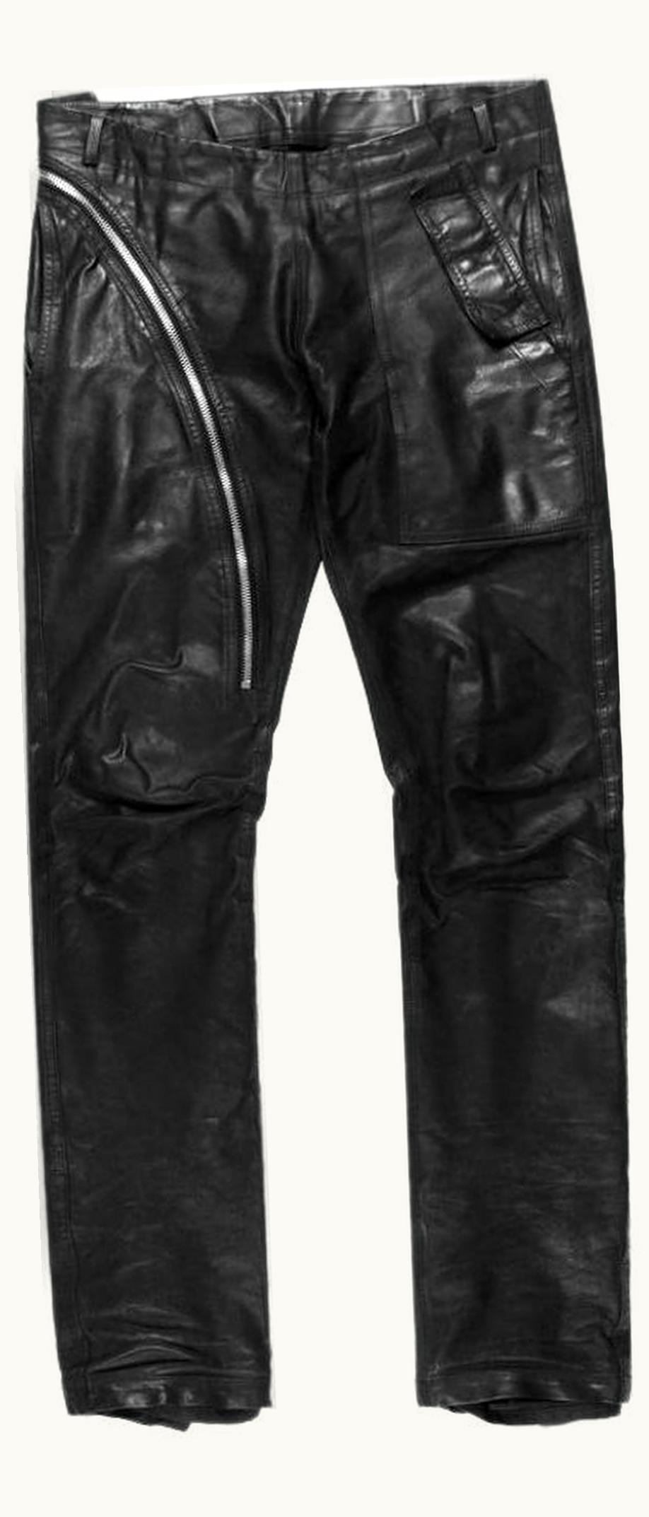Rick Owens Rick Owens “faun” Leather Aircut Jeans S/S 2015