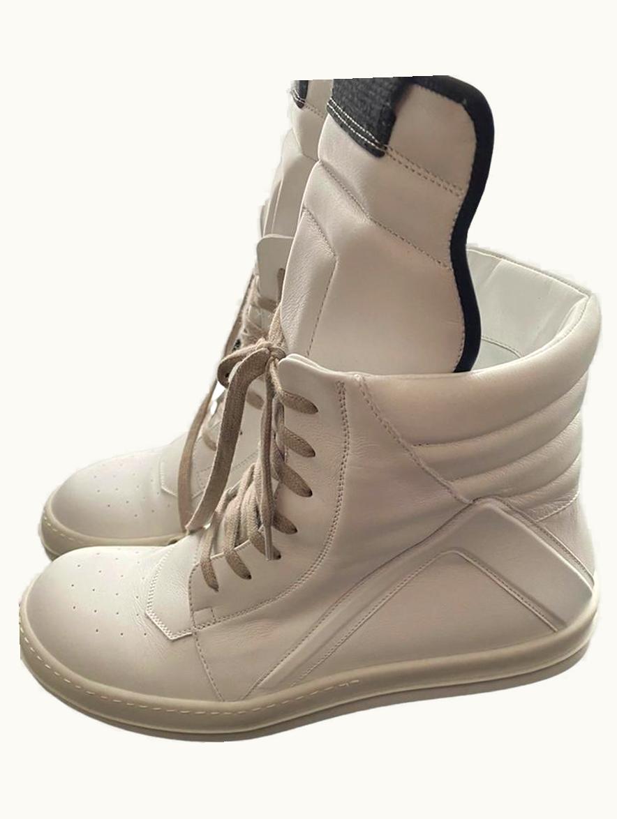 Rick Owens DRKSHDW Rick Owens Drkshdw High Top Milk Geobaskets S/S 2019