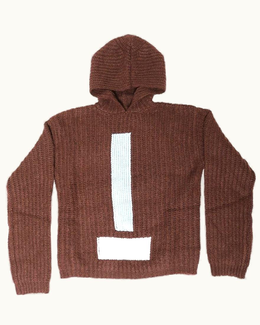 Rick Owens Rick Owens Brown Knit Hoodie S/S 2020