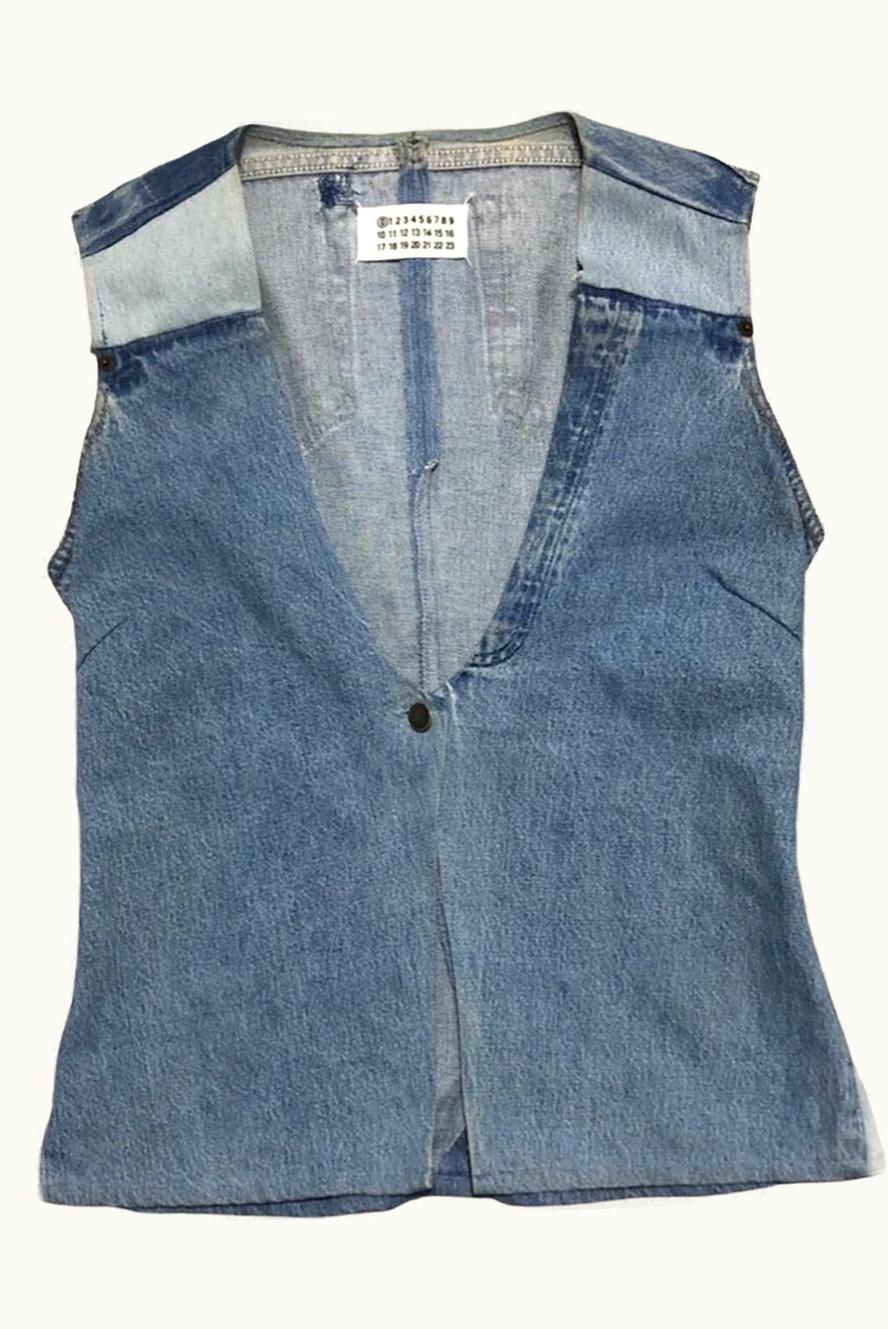 Maison Margiela Maison Margiela Artisanal Reconstructed Denim Vest Jacket S/S 2000