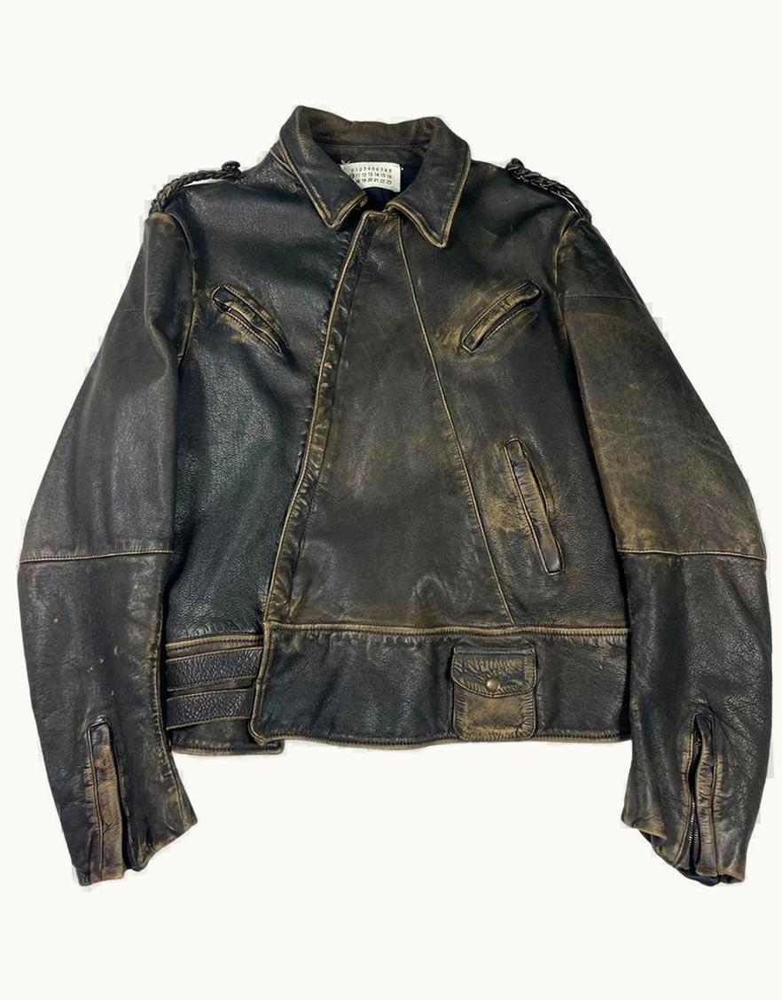 Maison Margiela Maison Margiela Washed Leather Biker Jacket A/W 2004