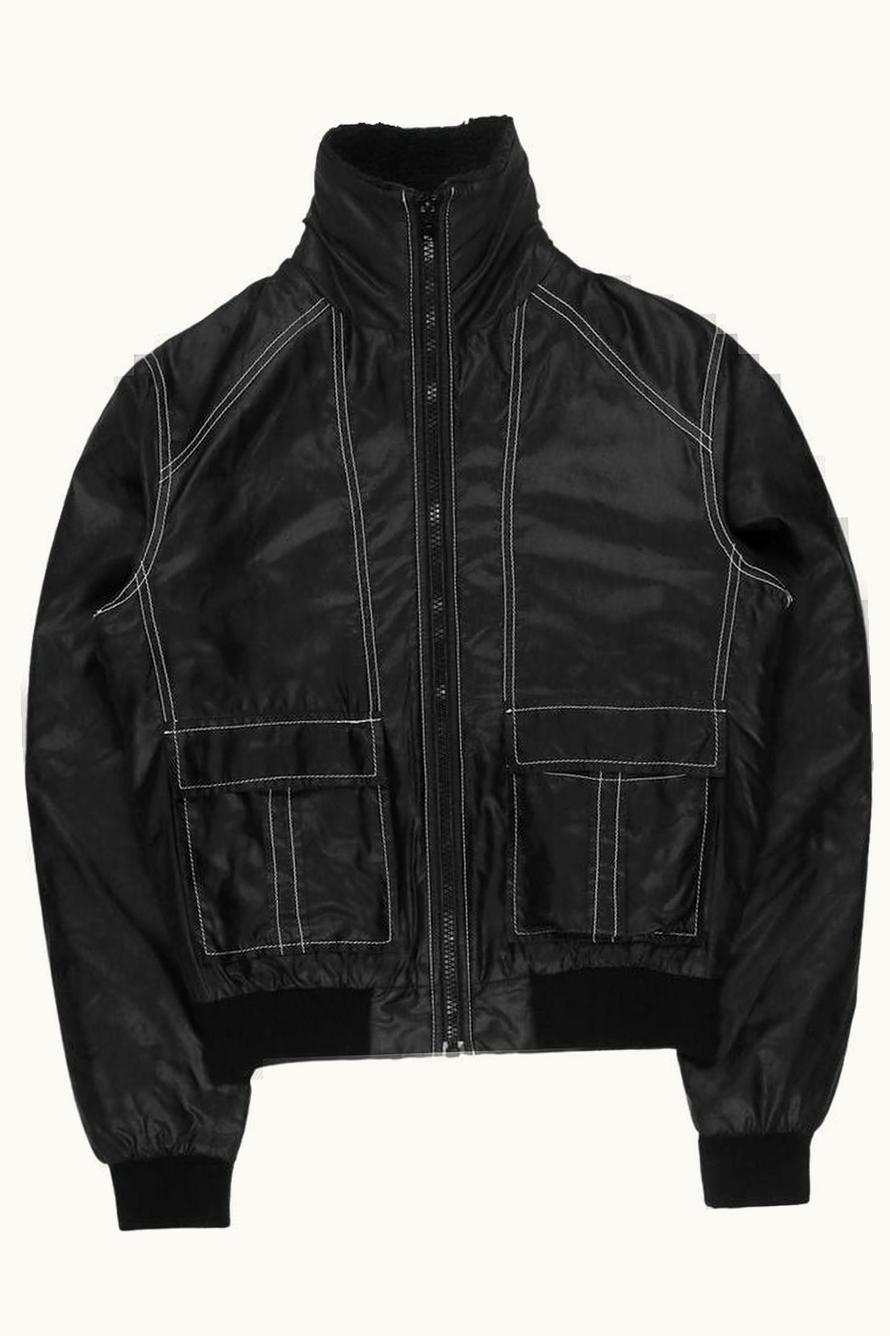 Maison Margiela Maison Margiela High Neck Contrast Stitched Nylon Jacket A/W 2007