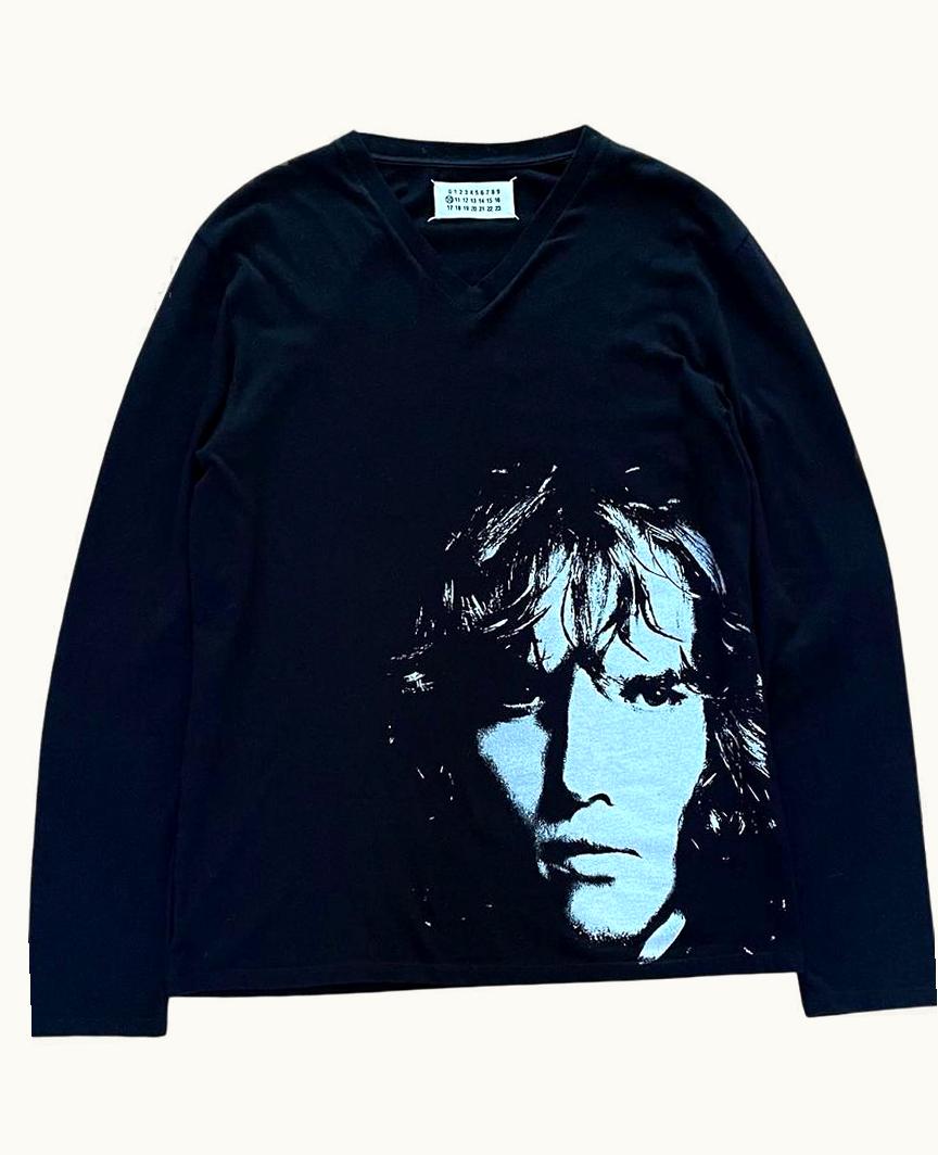 Maison Margiela Maison Margiela “face” Negative Motif Long Sleeve Shirt S/S 2010