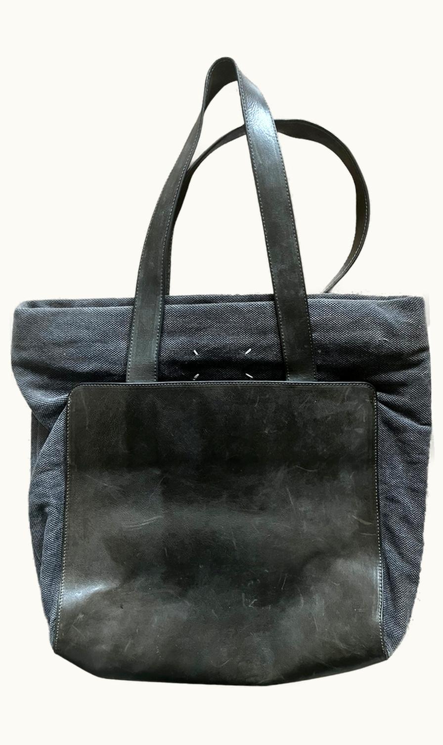 Maison Margiela Maison Margiela Leather Patch Cloth Shoulder Bag S/S 2011