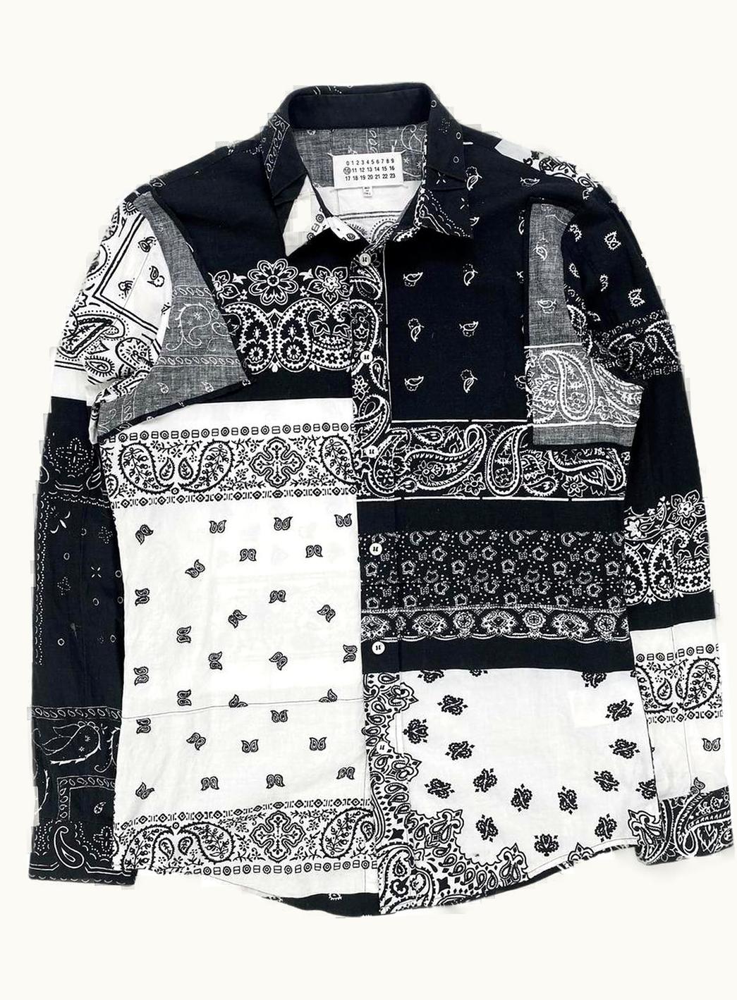 Maison Margiela Maison Margiela Paisley Print Patchwork Button Up Shirt S/S 2012
