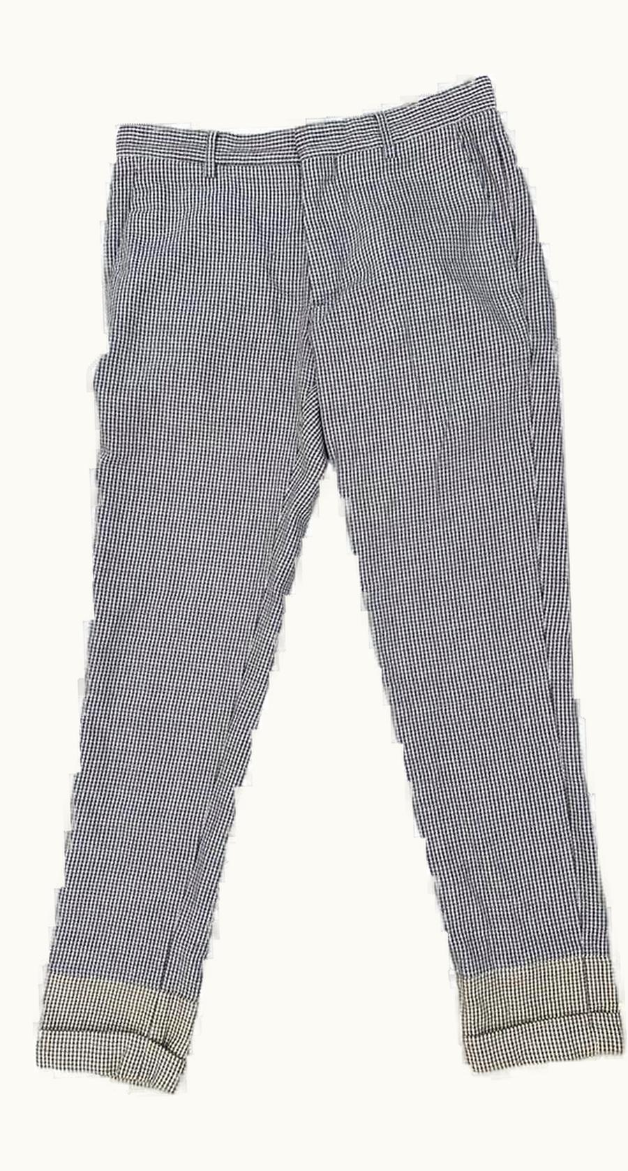 Maison Margiela Maison Margiela Contrast Hem Check Trousers Brown A/W 2015