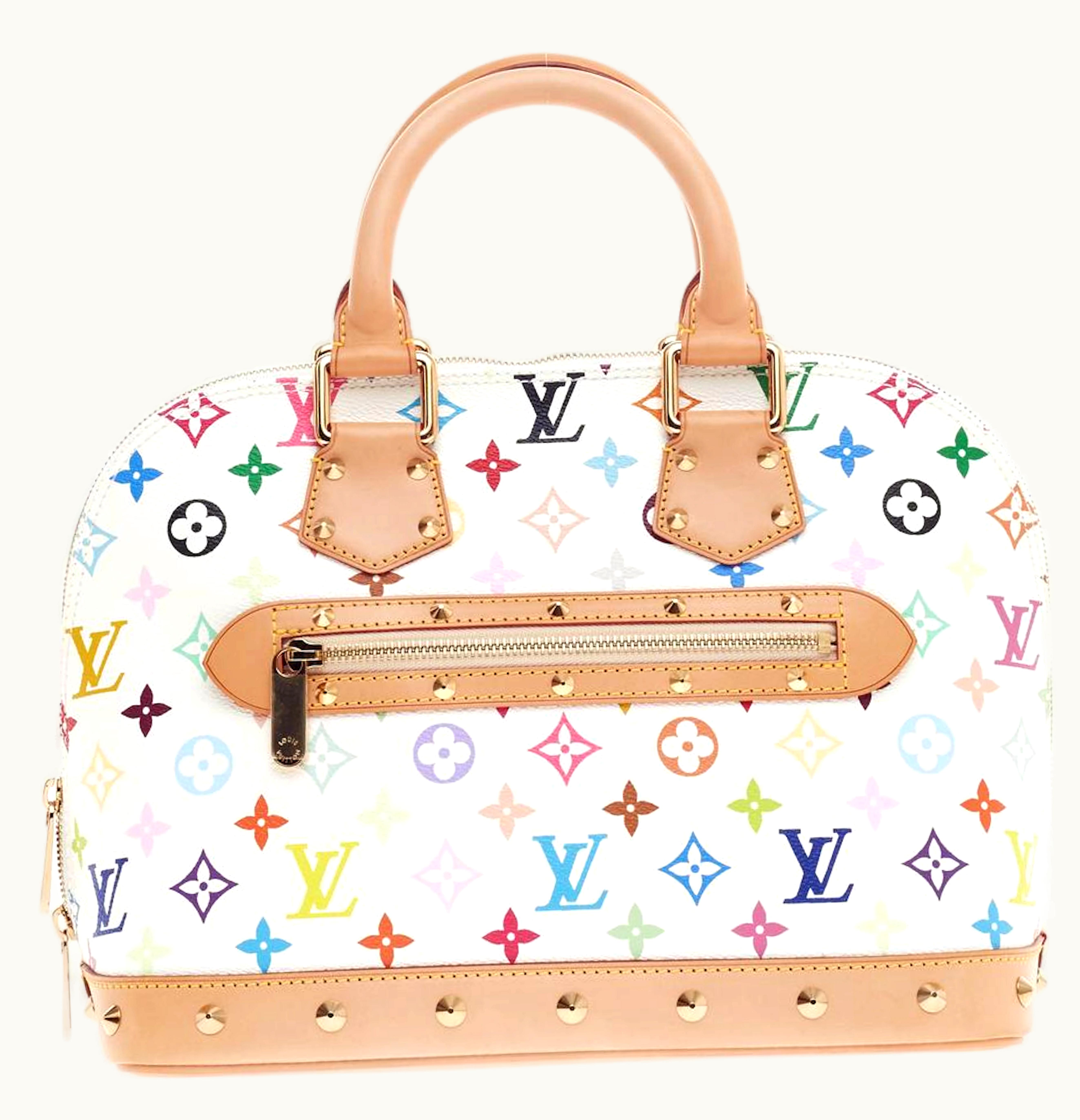 Louis Vuitton Louis Vuitton Takashi Murakami Alma Monogram PM White Multicolor