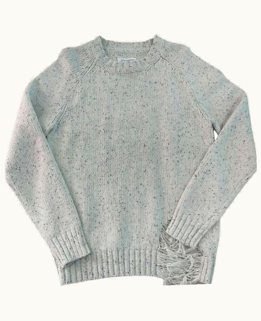 Maison Margiela Maison Margiela Destroyed Hem Grey Knit Sweater A/W 2019