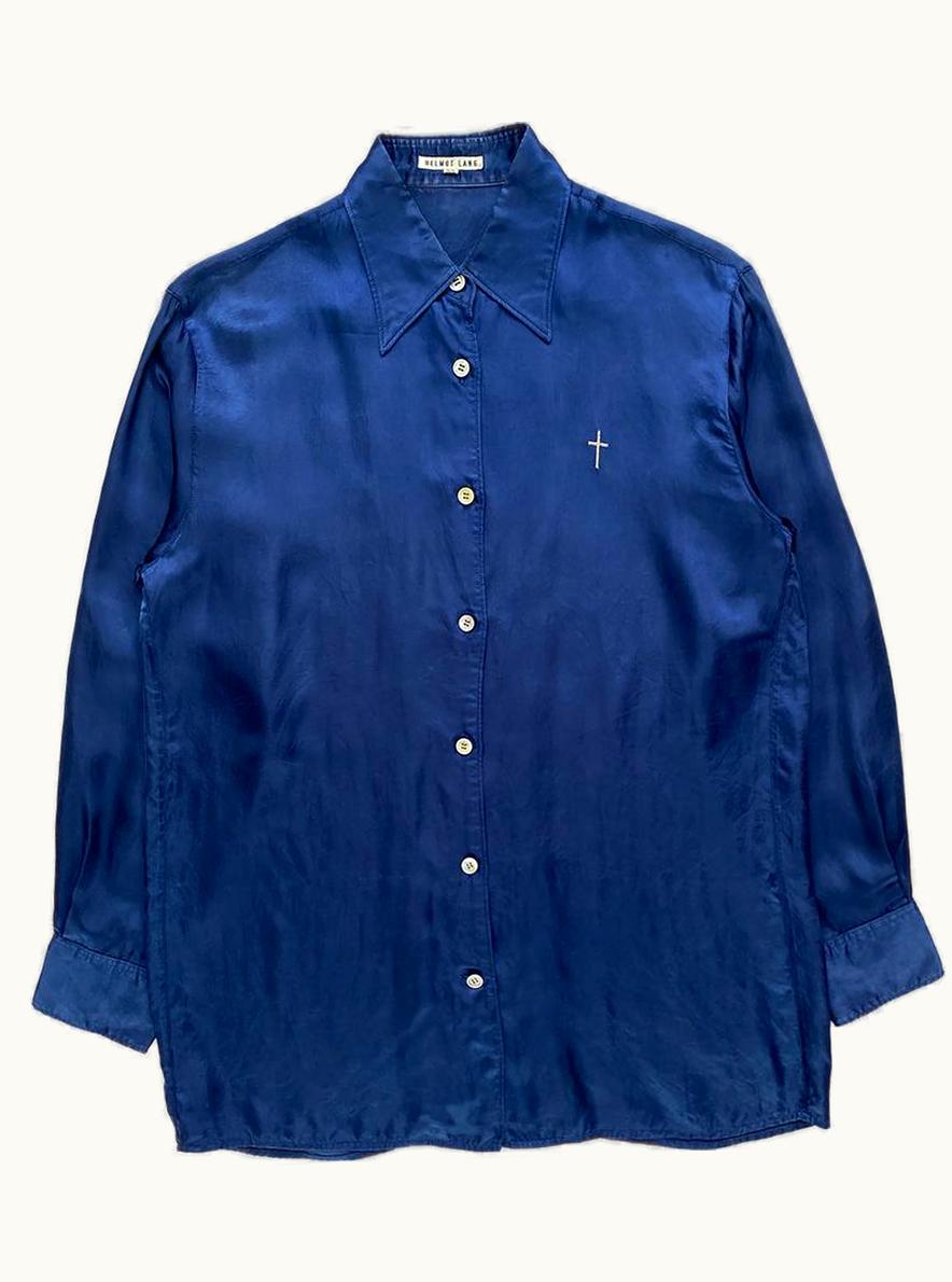 Helmut Lang Helmut Lang Silver Cross Button Up Shirt S/S 1993