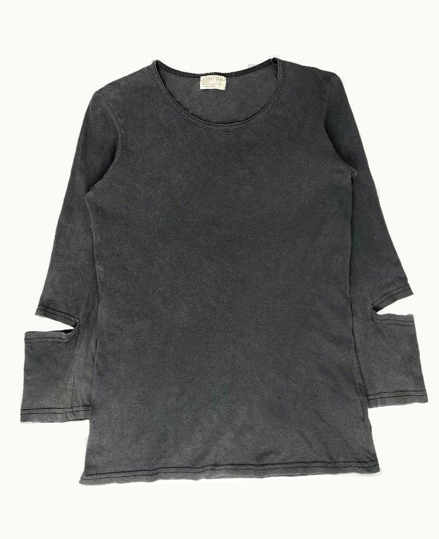 Helmut Lang Helmut Lang Cut Out Charcoal Grey Longsleeve Shirt A/W 1996