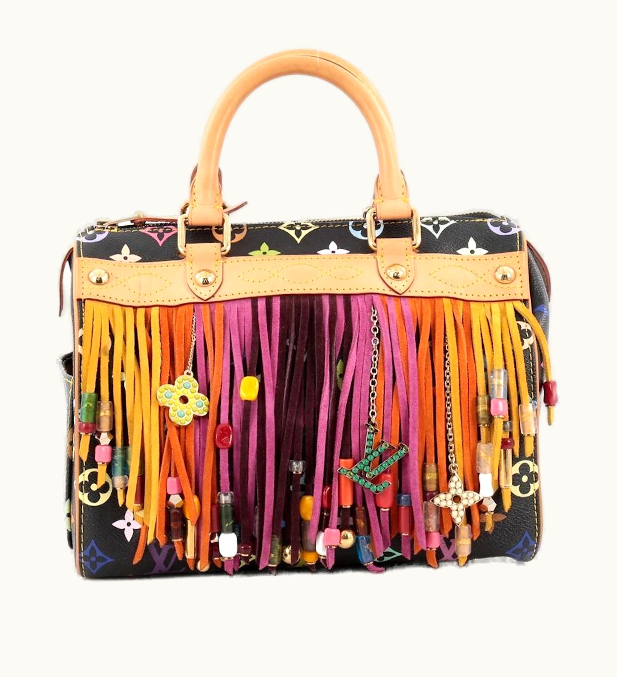 Louis Vuitton Louis Vuitton x Murakami Fringe Speedy 25 Multicolore Monogram Black