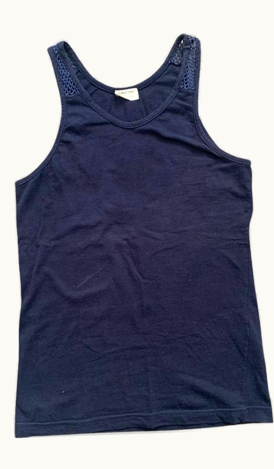 Helmut Lang Helmut Lang Blue Mesh Shoulder Vest S/S 1998