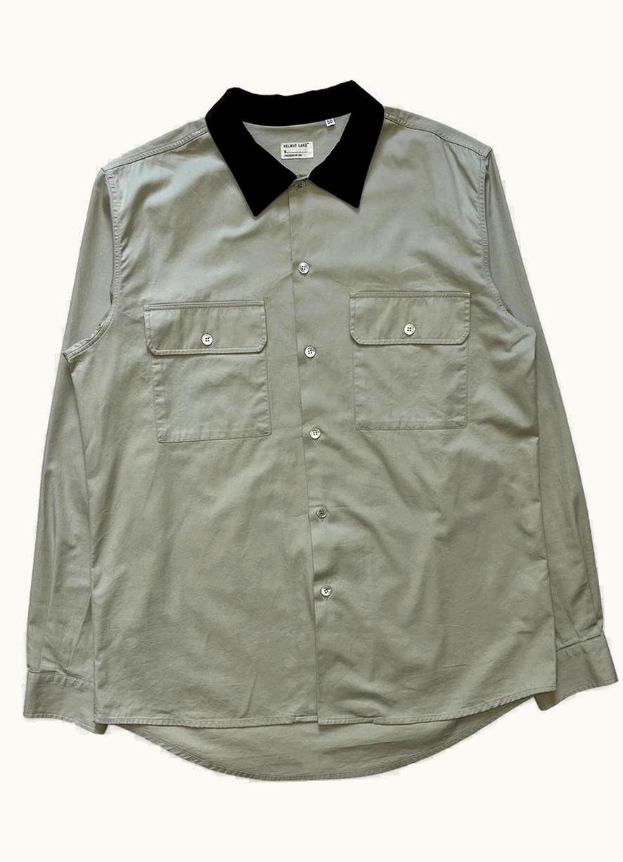 Helmut Lang Helmut Lang Velvet Collar Military Pocket Shirt S/S 1998