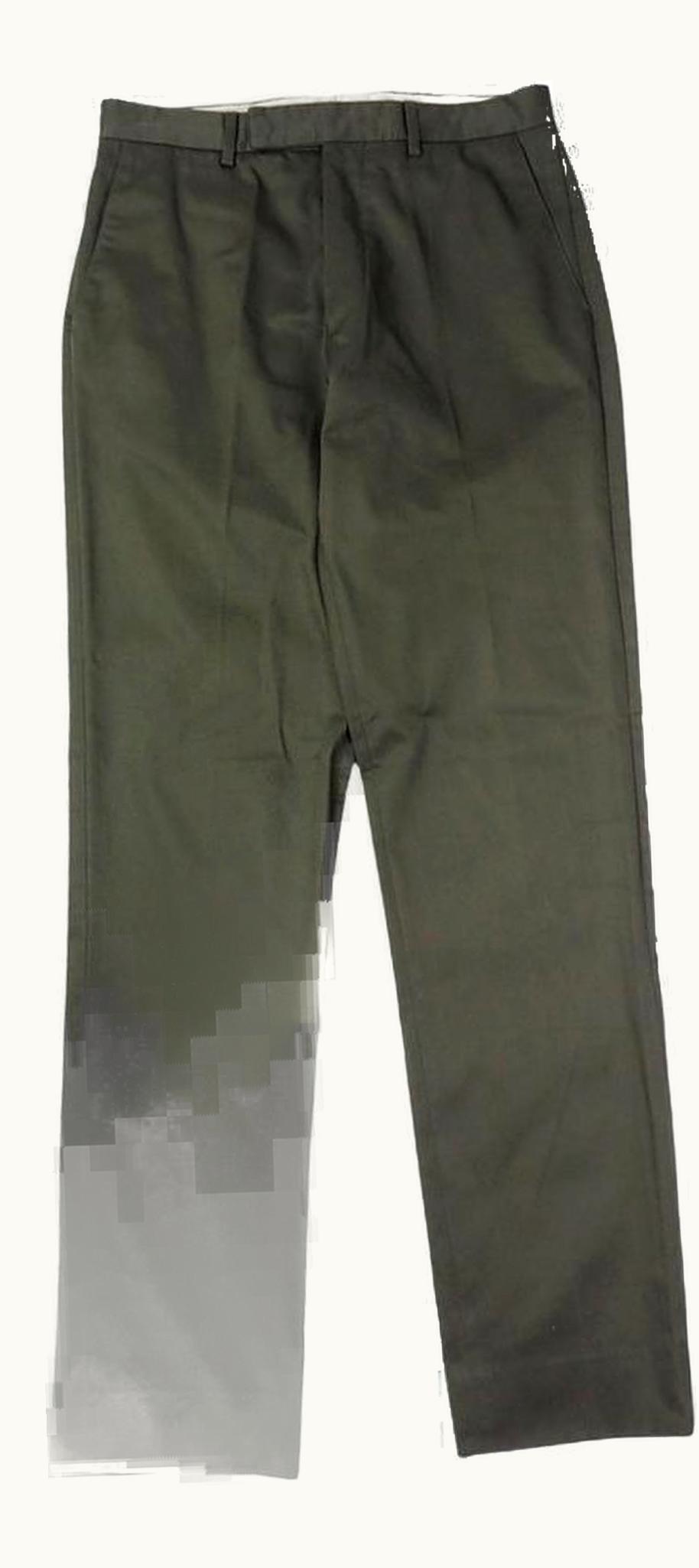 Helmut Lang Helmut Lang Lightweight Panel Cut Dark Khaki Trousers S/S 1998