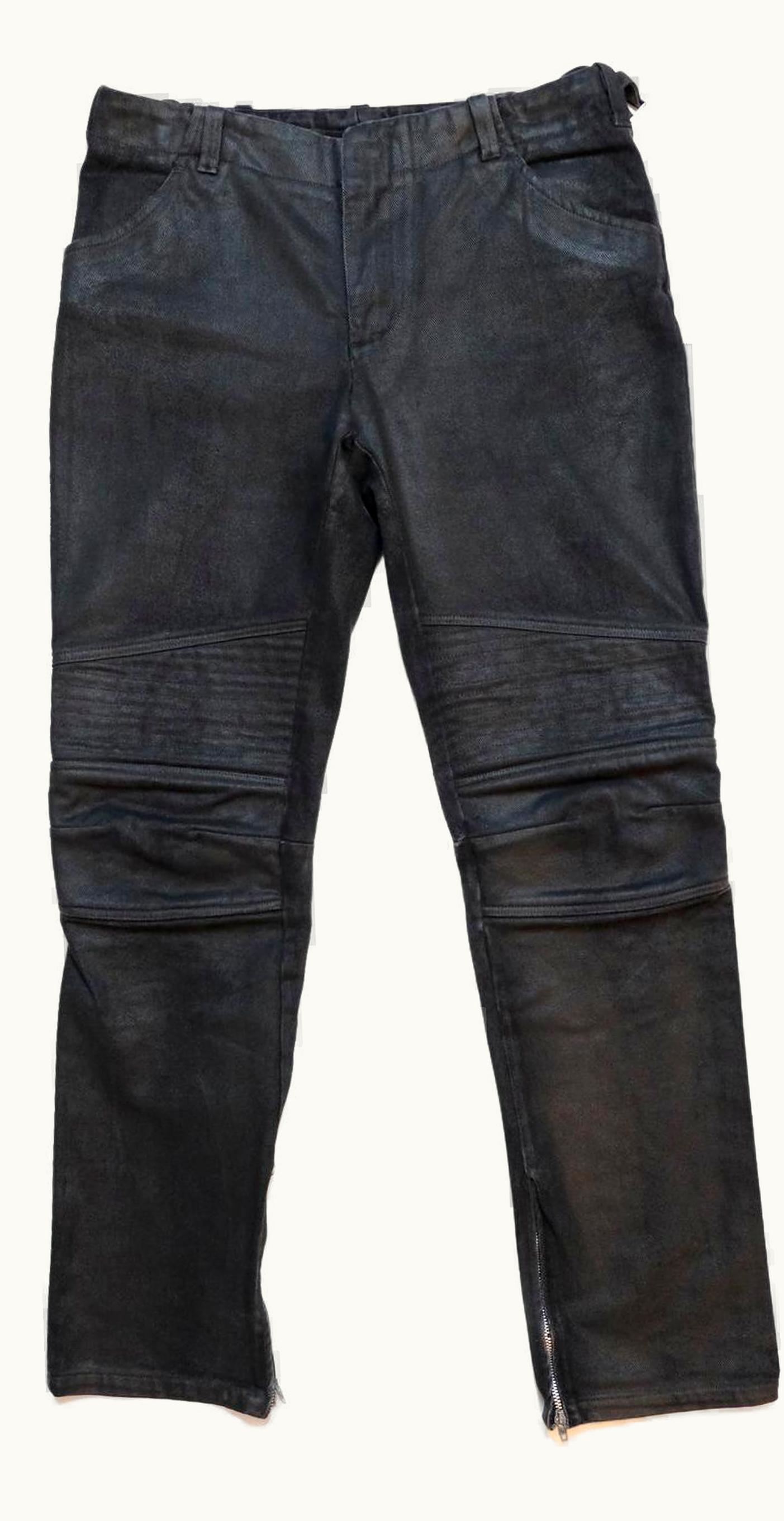 Helmut Lang Helmut Lang Astro Moto Biker Waxed Denim Pants A/W 1999