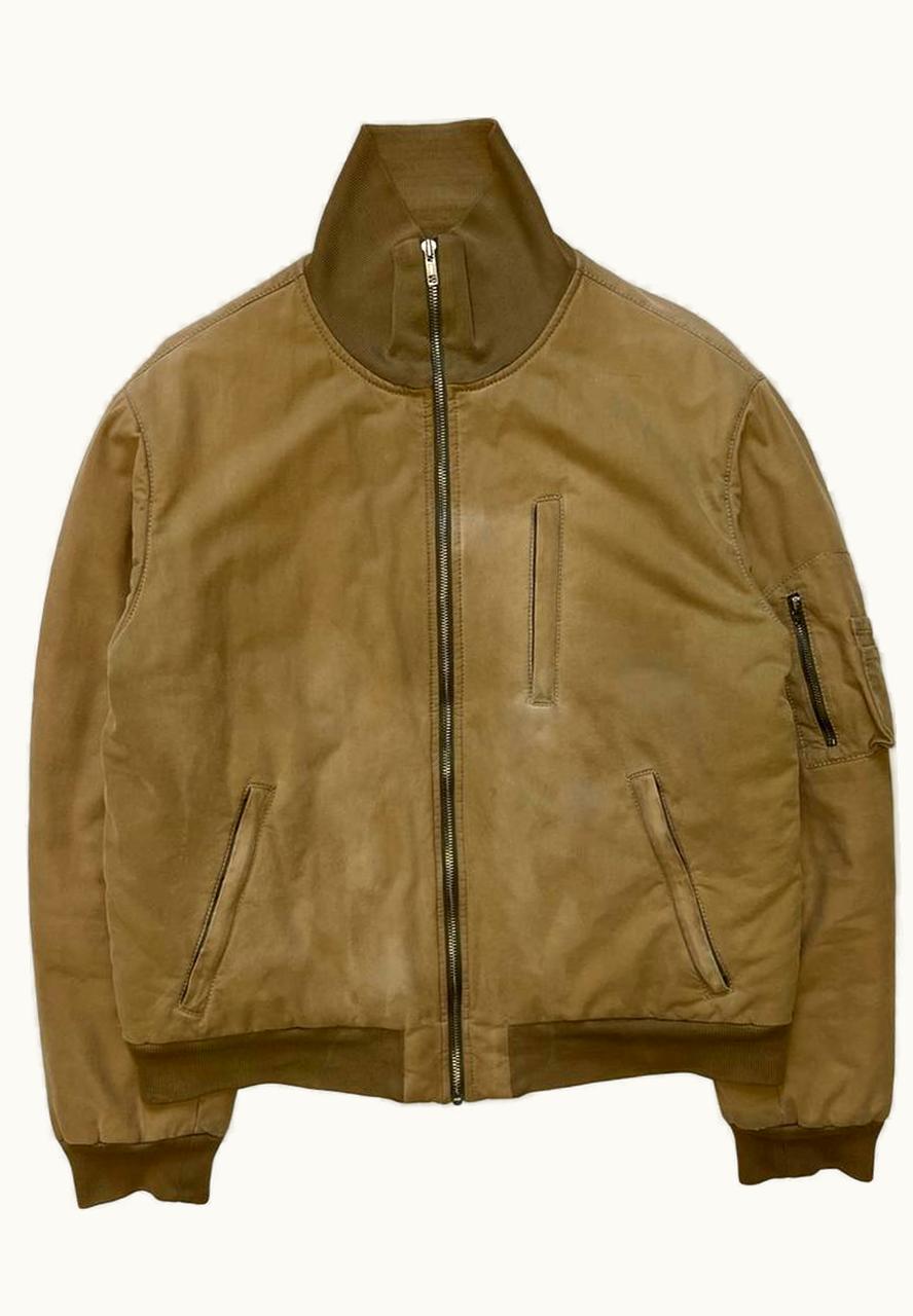 Helmut Lang Helmut Lang Resin Coated High Neck Ma-1 Bomber Jacket A/W 1999