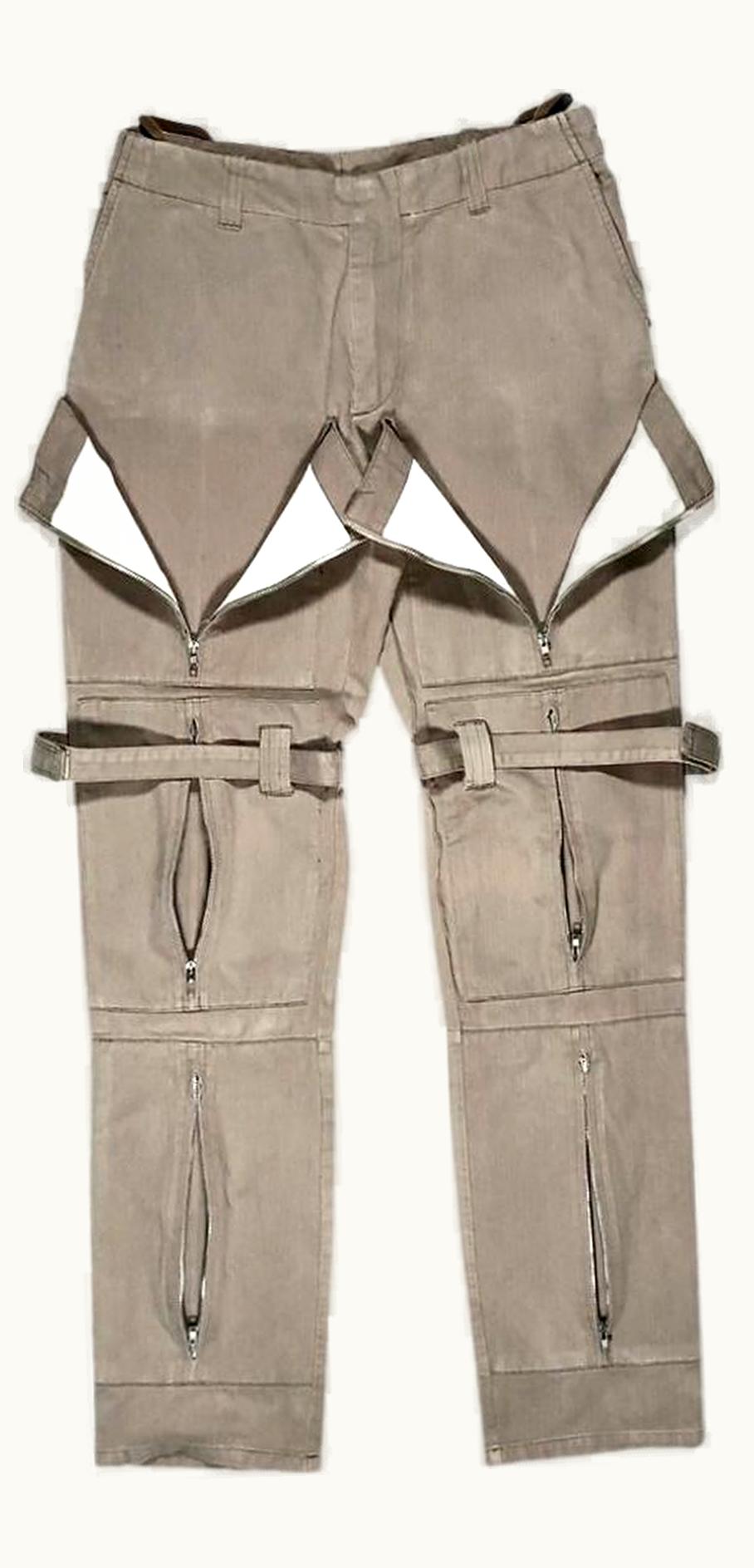 Helmut Lang Helmut Lang Bondage Moto Biker 10 Pockets Zipper Cargo Pants A/W 1999
