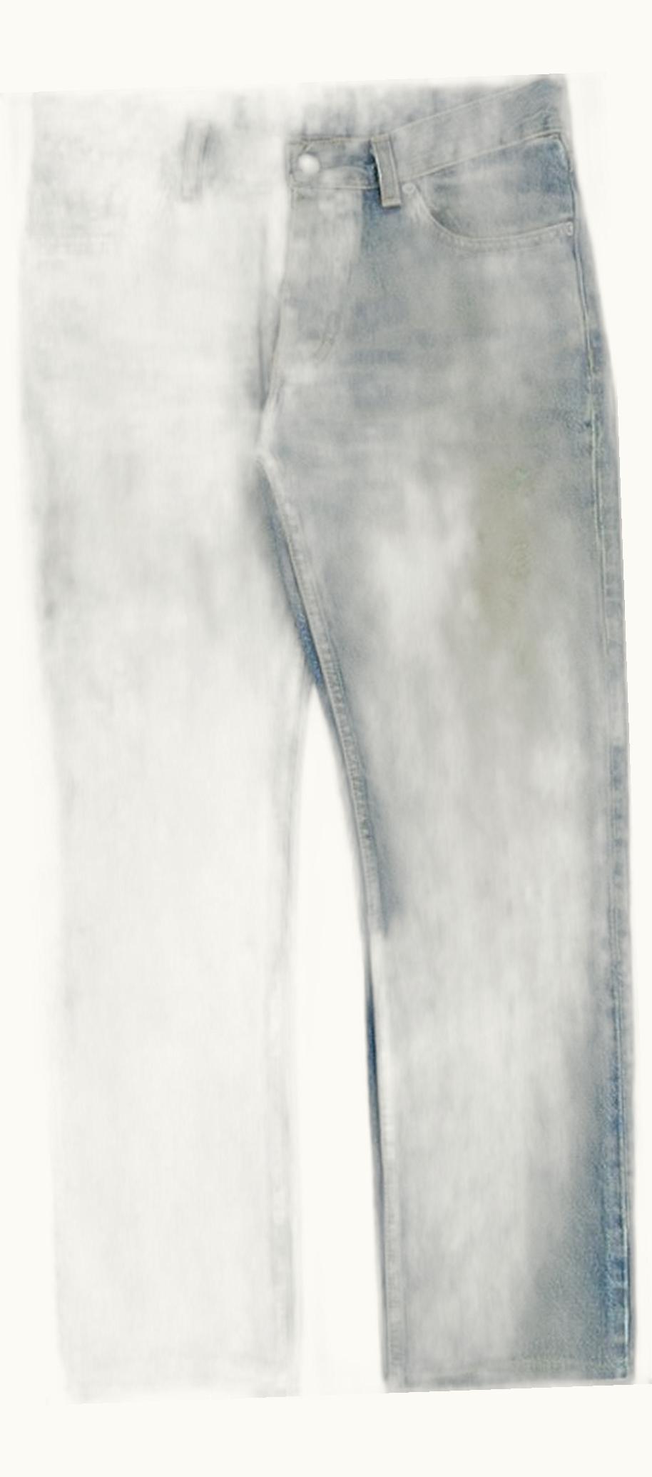 Helmut Lang Helmut Lang Green & Silver Painter Jeans S/S 2000