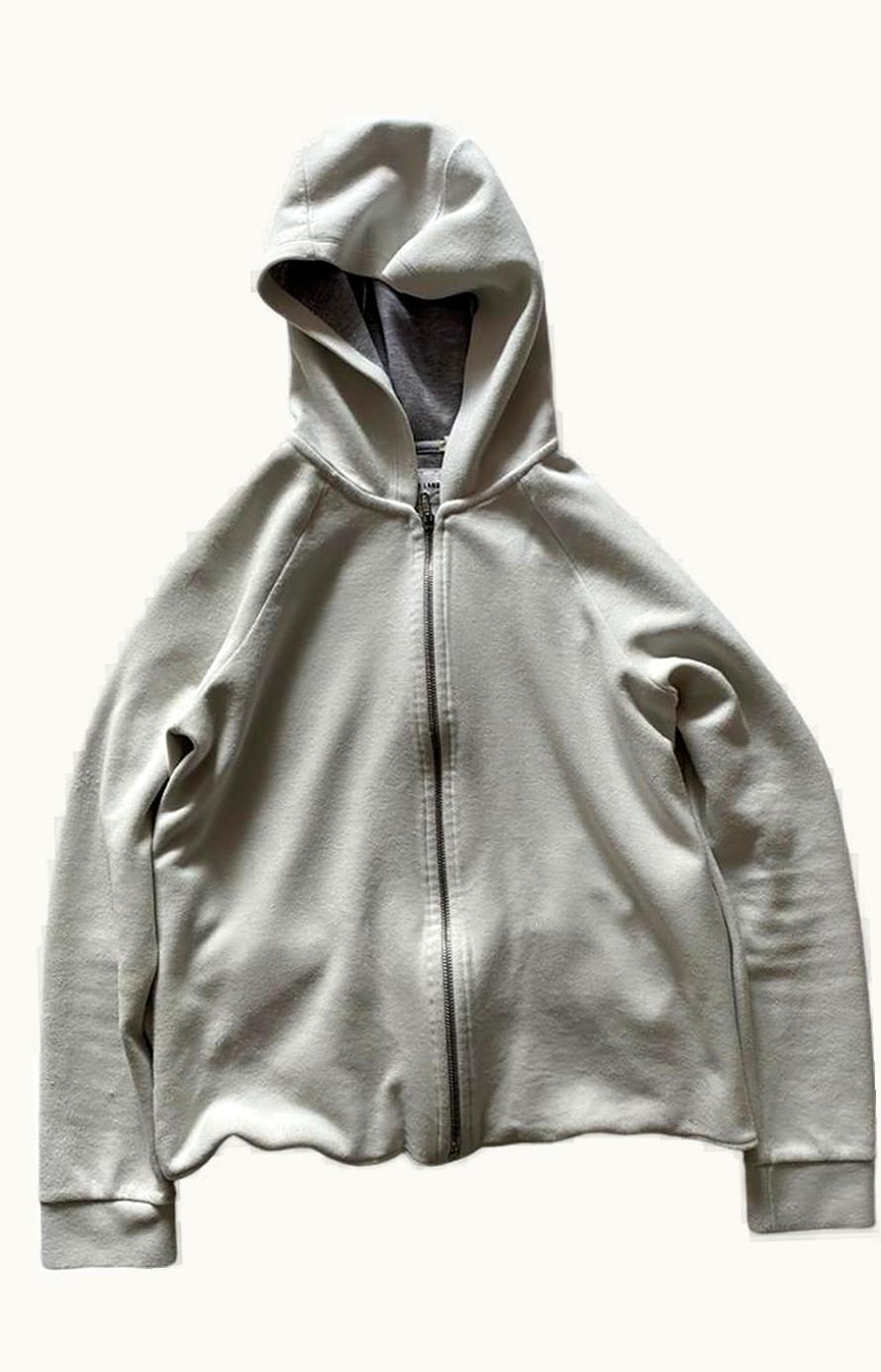 Helmut Lang Helmut Lang White Zip Raglan Hoodie S/S 2000