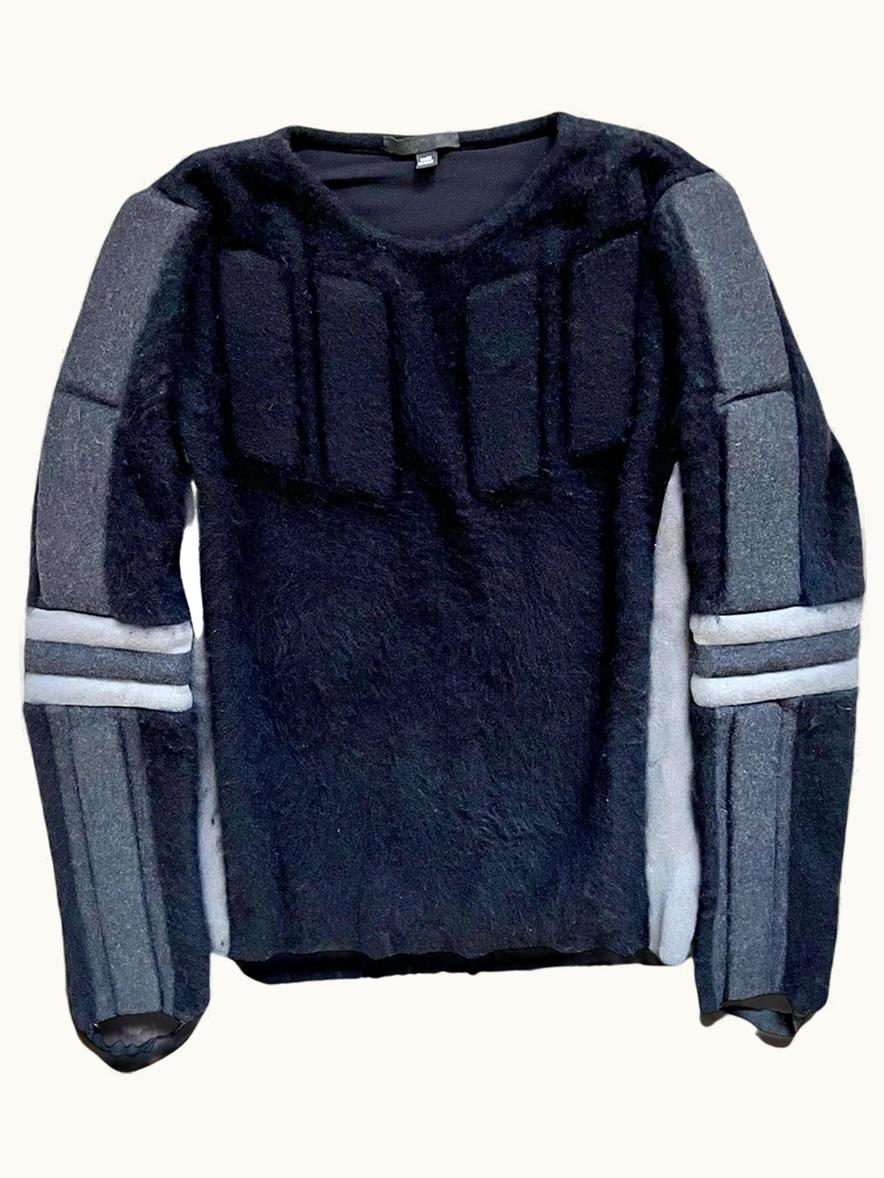 Helmut Lang Helmut Lang Mohair Moto Panelled Bondage Jumper A/W 2003