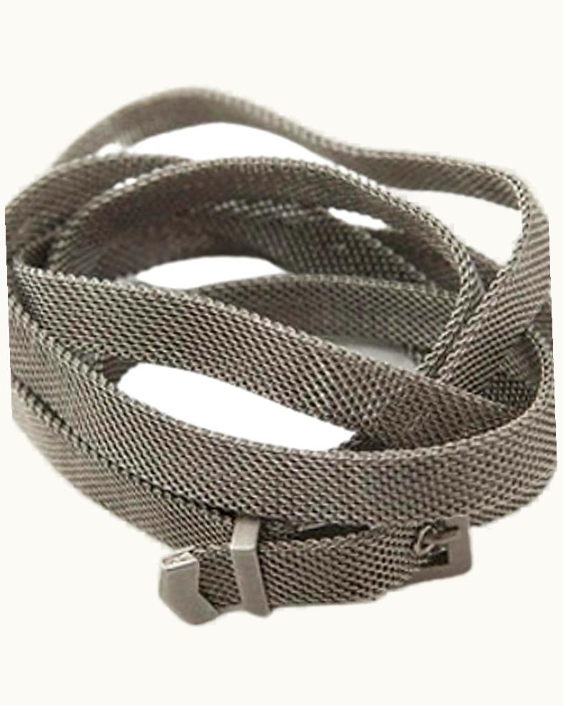 Helmut Lang Skinny Multi Wrap Silver Bracelet A/W 2004