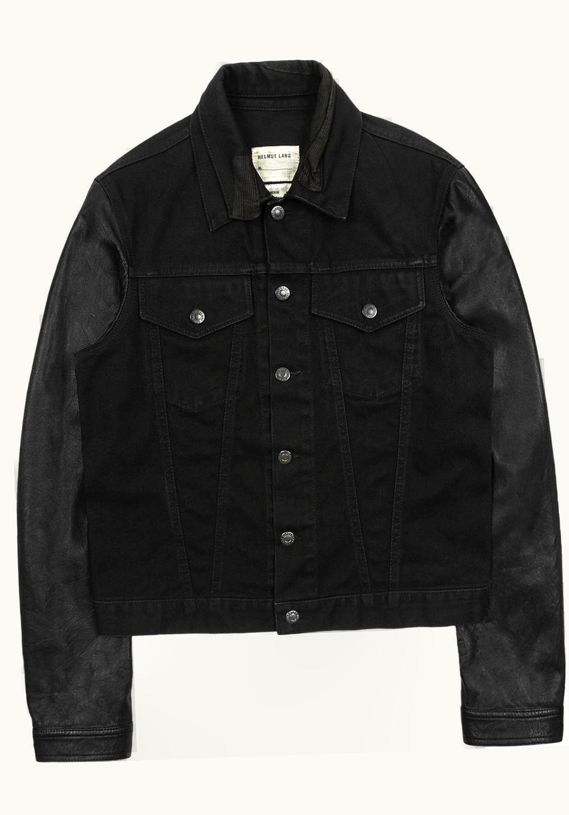 Helmut Lang Helmut Lang Denim Jacket With Leather Sleeves S/S 2004