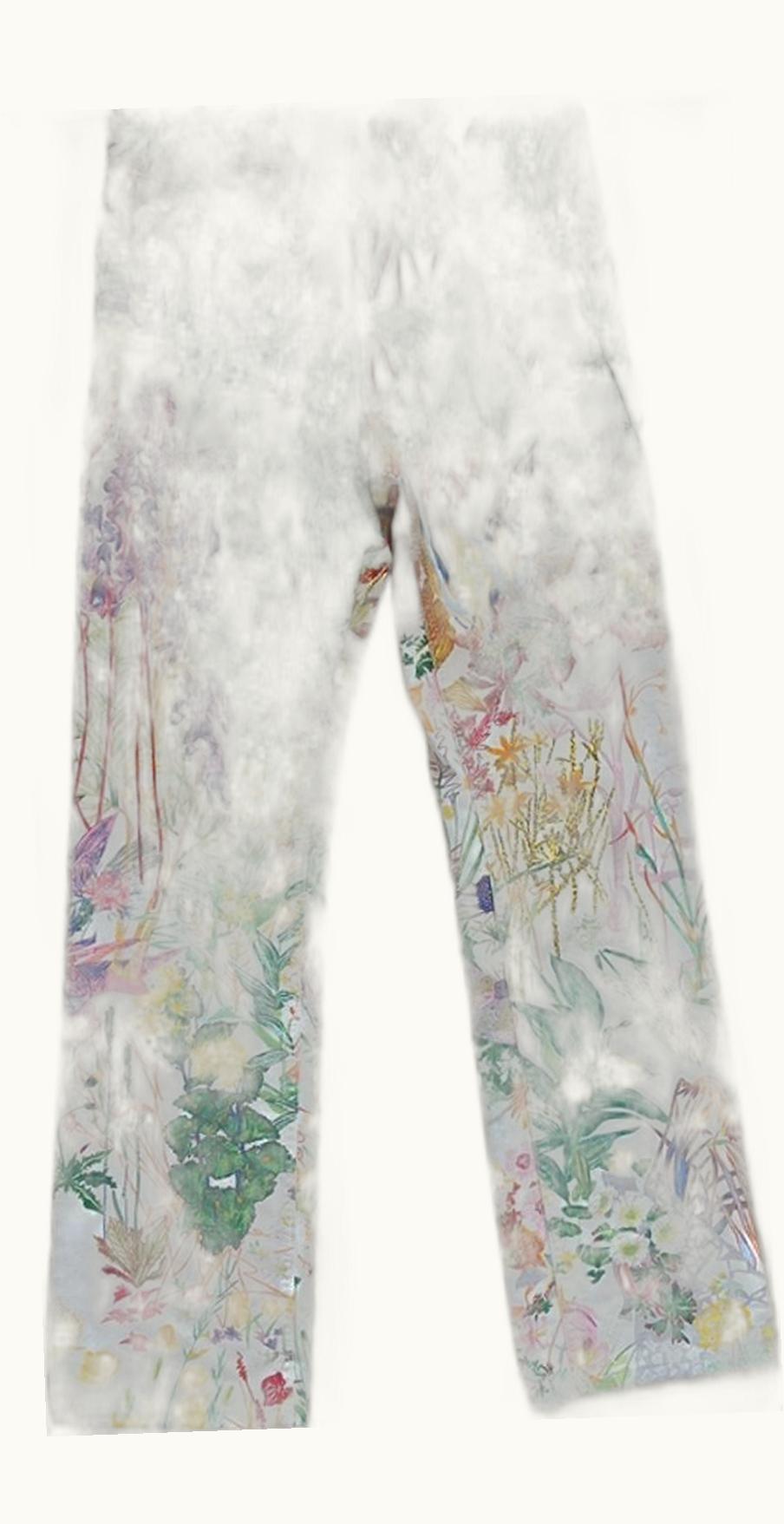 Helmut Lang Helmut Lang Floral Print Boot Cut Jeans S/S 2005