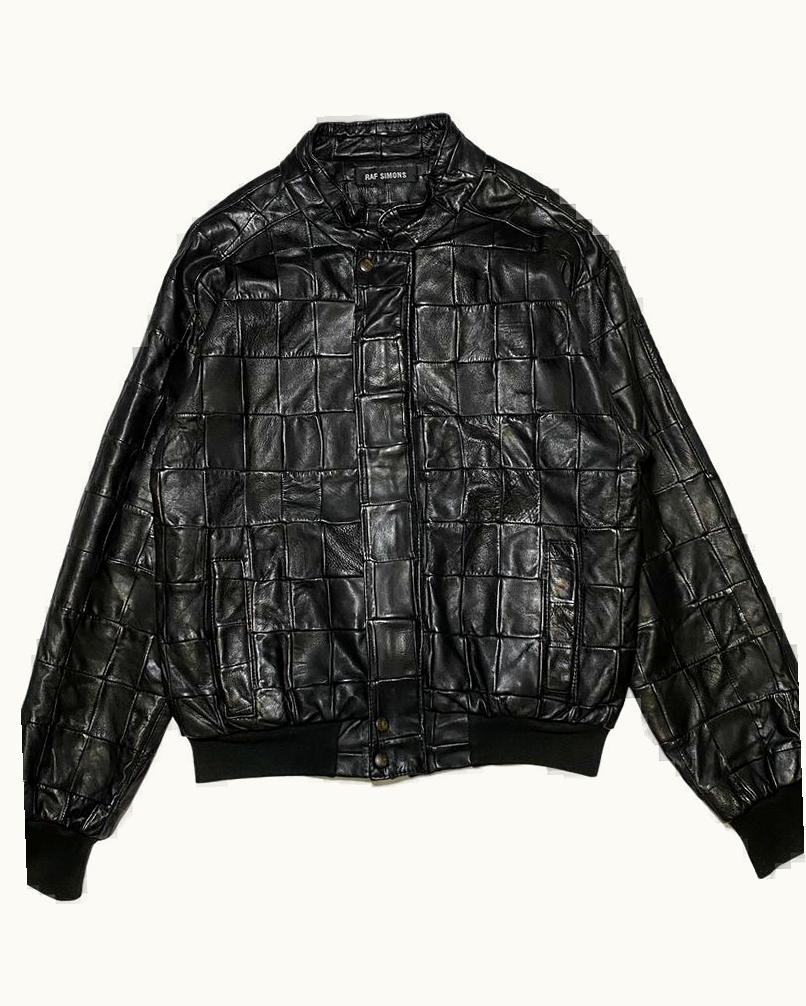 Raf Simons Raf Simons “kinetic Youth” Leather Patchwork Bomber Jacket S/S 1999