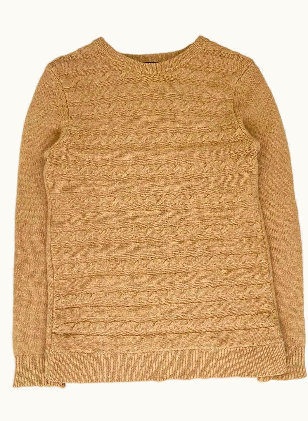 Raf Simons Raf Simons “riot! Riot! Riot!” Cable Knit Sand Sweater A/W 2001