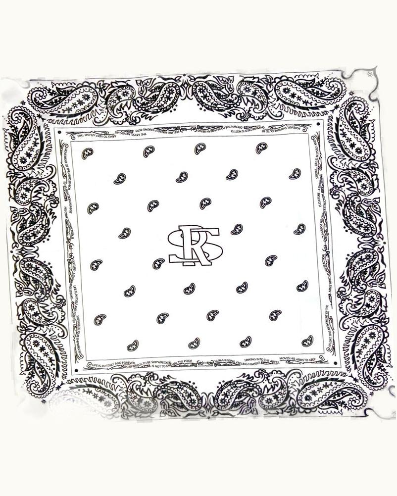 Raf Simons Raf Simons “waves” Paisley Print Poem Bandana A/W 2004
