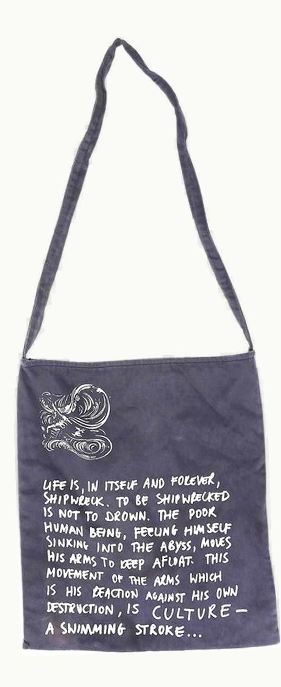 Raf Simons Raf Simons Waves Shipwreck Poem Tote Bag A/W 2004