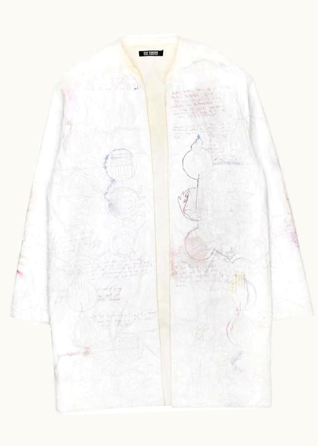 Raf Simons Raf Simons “may The Circle Be Unbroken” Hand-Drawn Siddhartha Coat S/S 2004