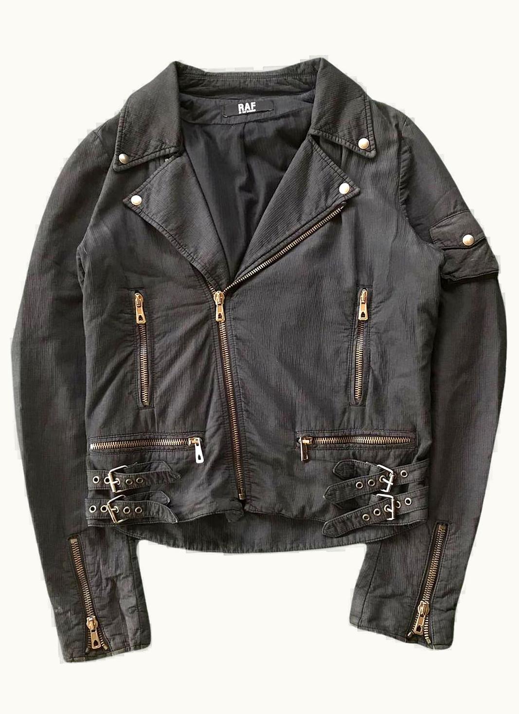 Raf Simons Raf Simons “icarus Surgit” Seersucker Cotton Biker Jacket S/S 2006