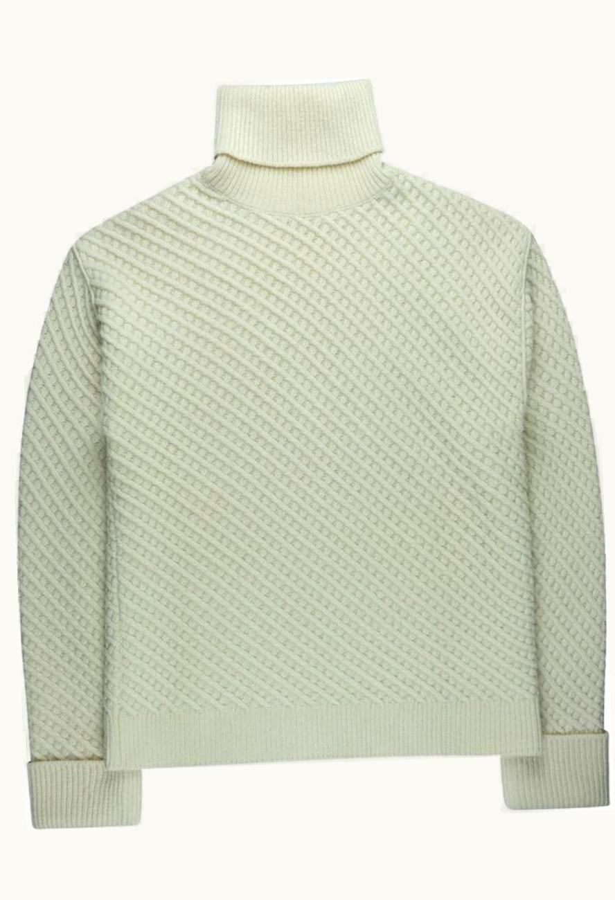 Jil Sander Oversized Cream Cable Knit Turtleneck A/W 2010